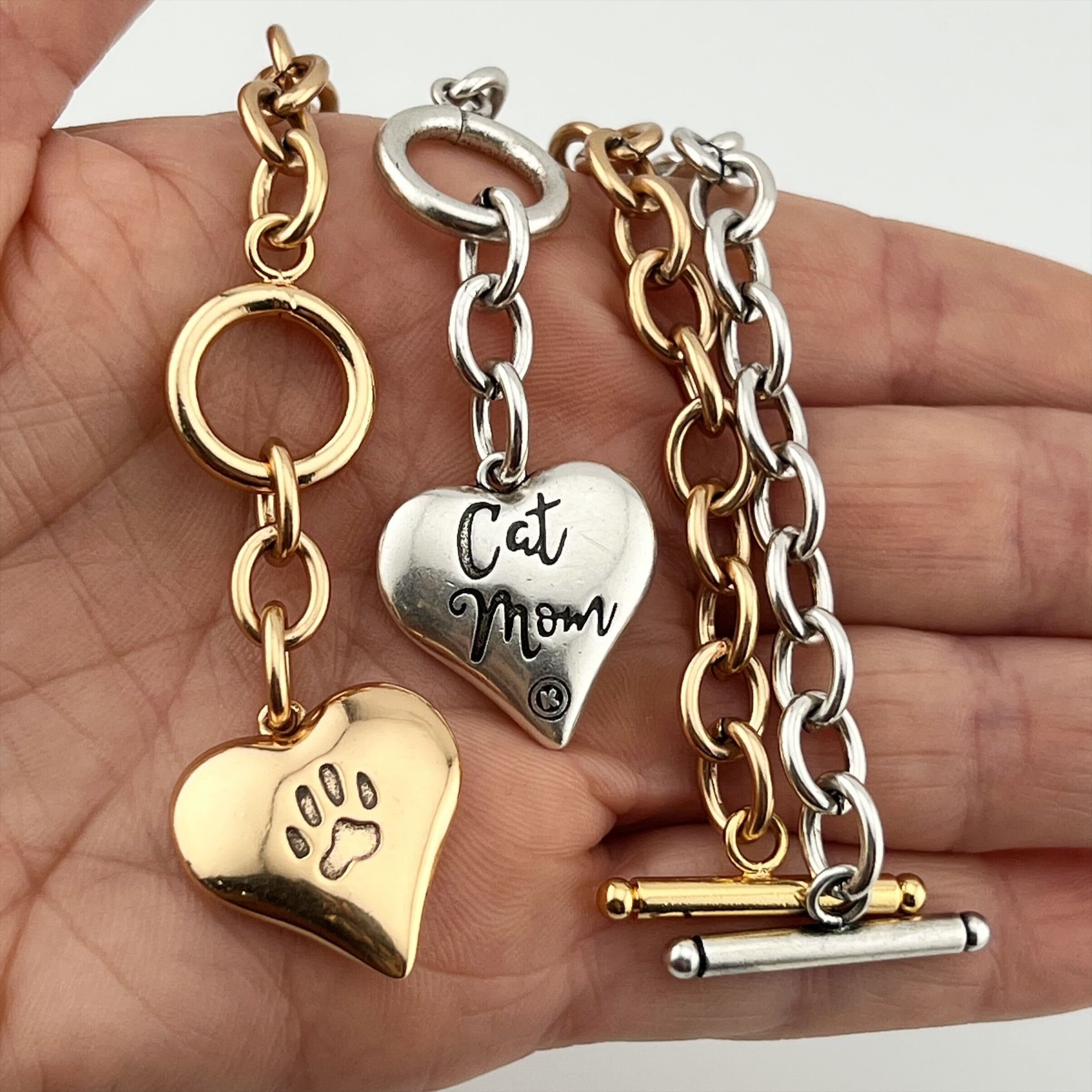 Paw Heart Chain Bracelet