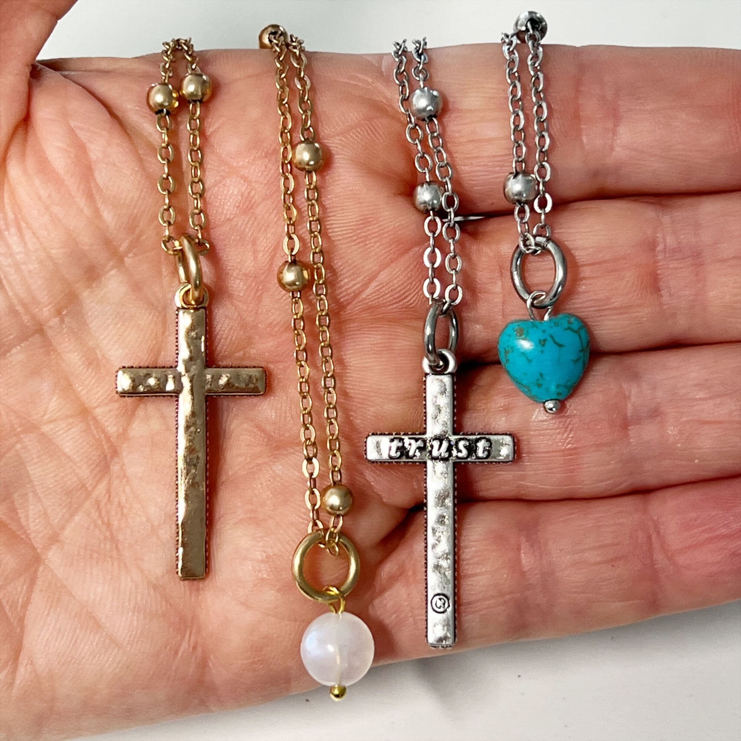 Trust Cross Dainty Necklace