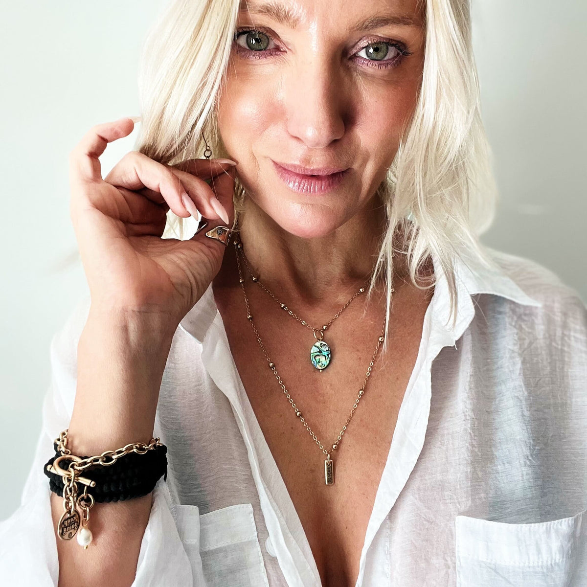 Badass Abalone Dainty Necklace