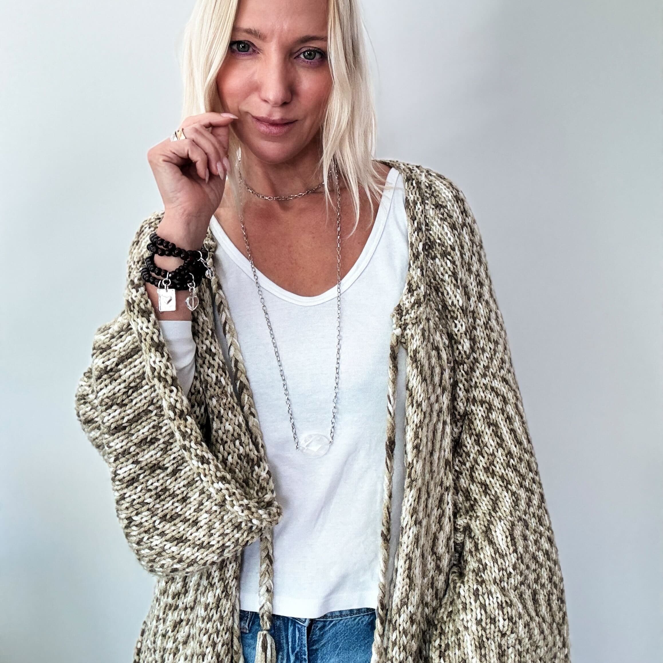 Grateful Thankful Blessed Wood Boho Wrap Layering Set