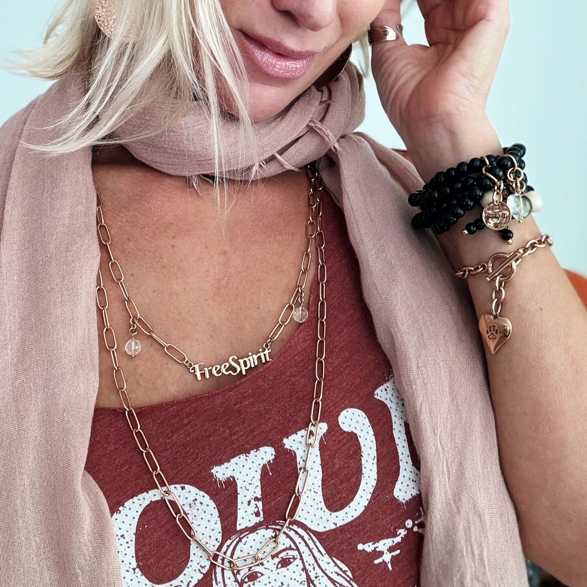 F*ck it Free Spirit Wood Boho Wrap Set