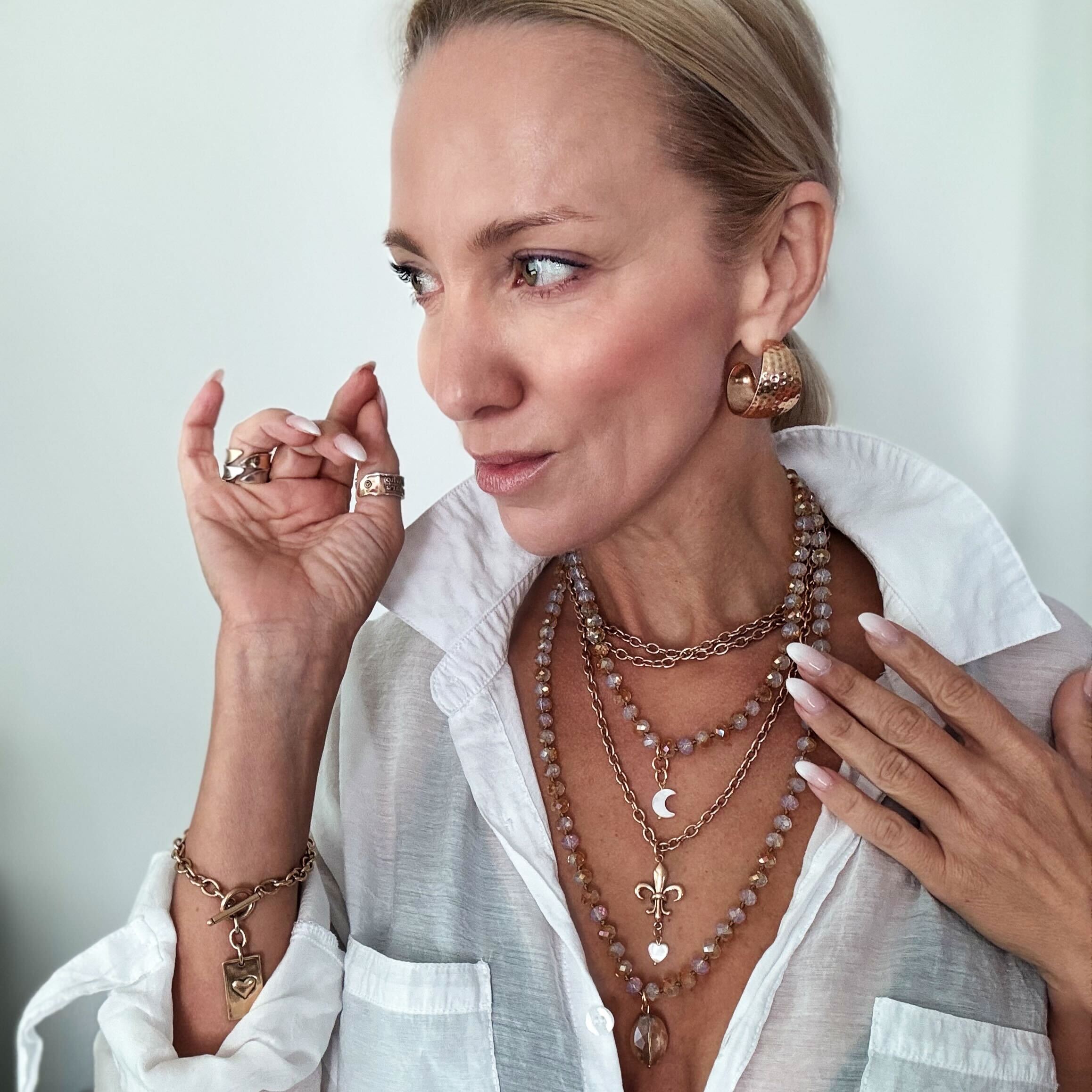 Love Fleur de Lis Fusion Necklace Duo Bundle