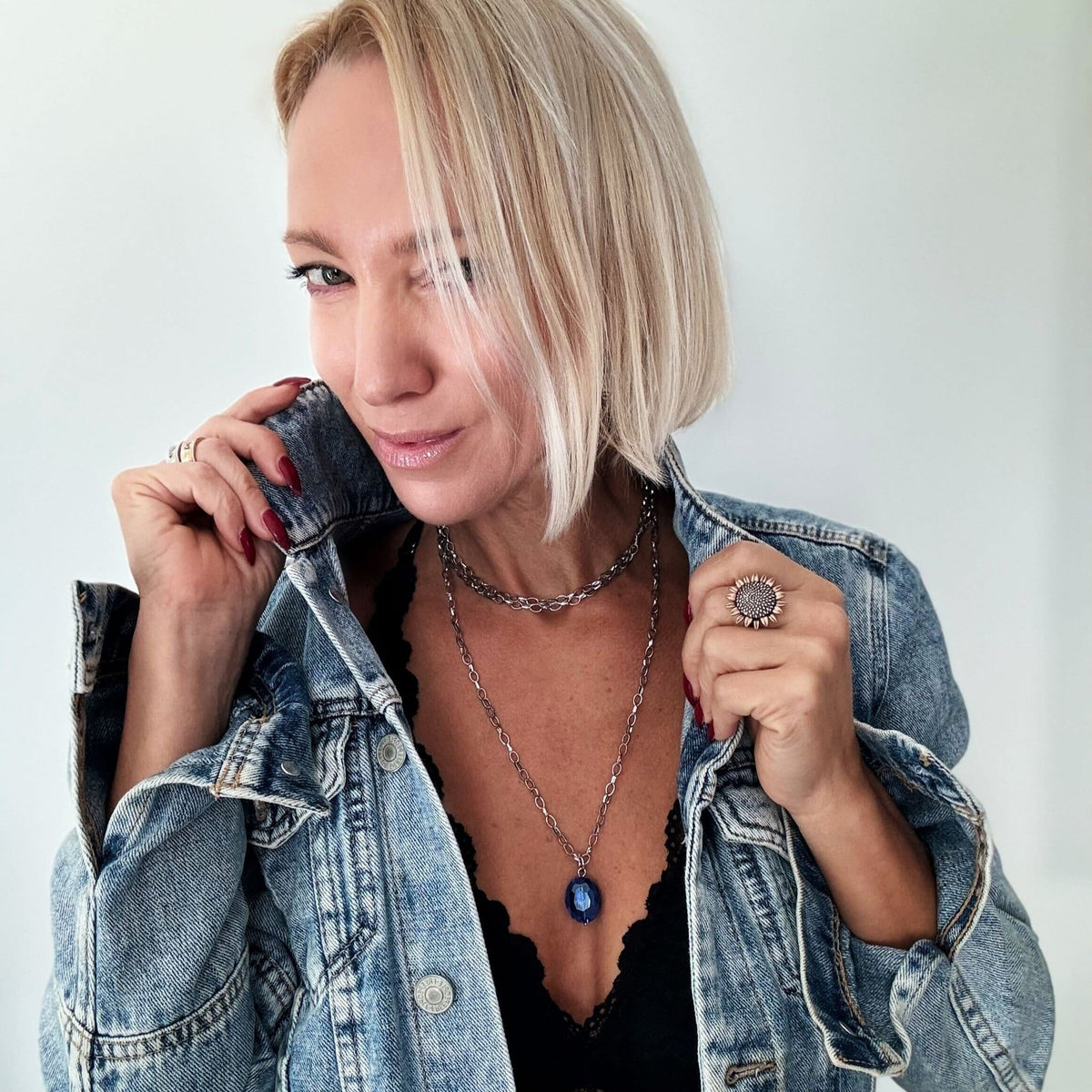 Crystal Layering Chain Necklace