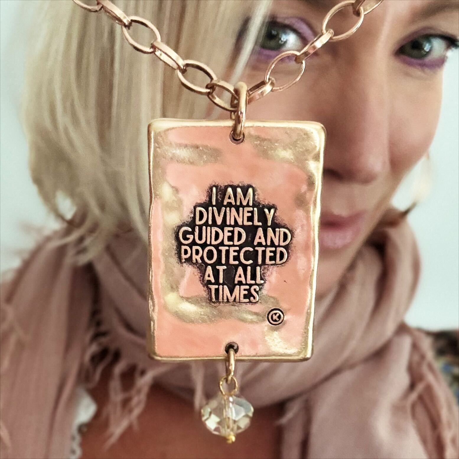 I Am Divinely Guided Triple Moon Original Necklace