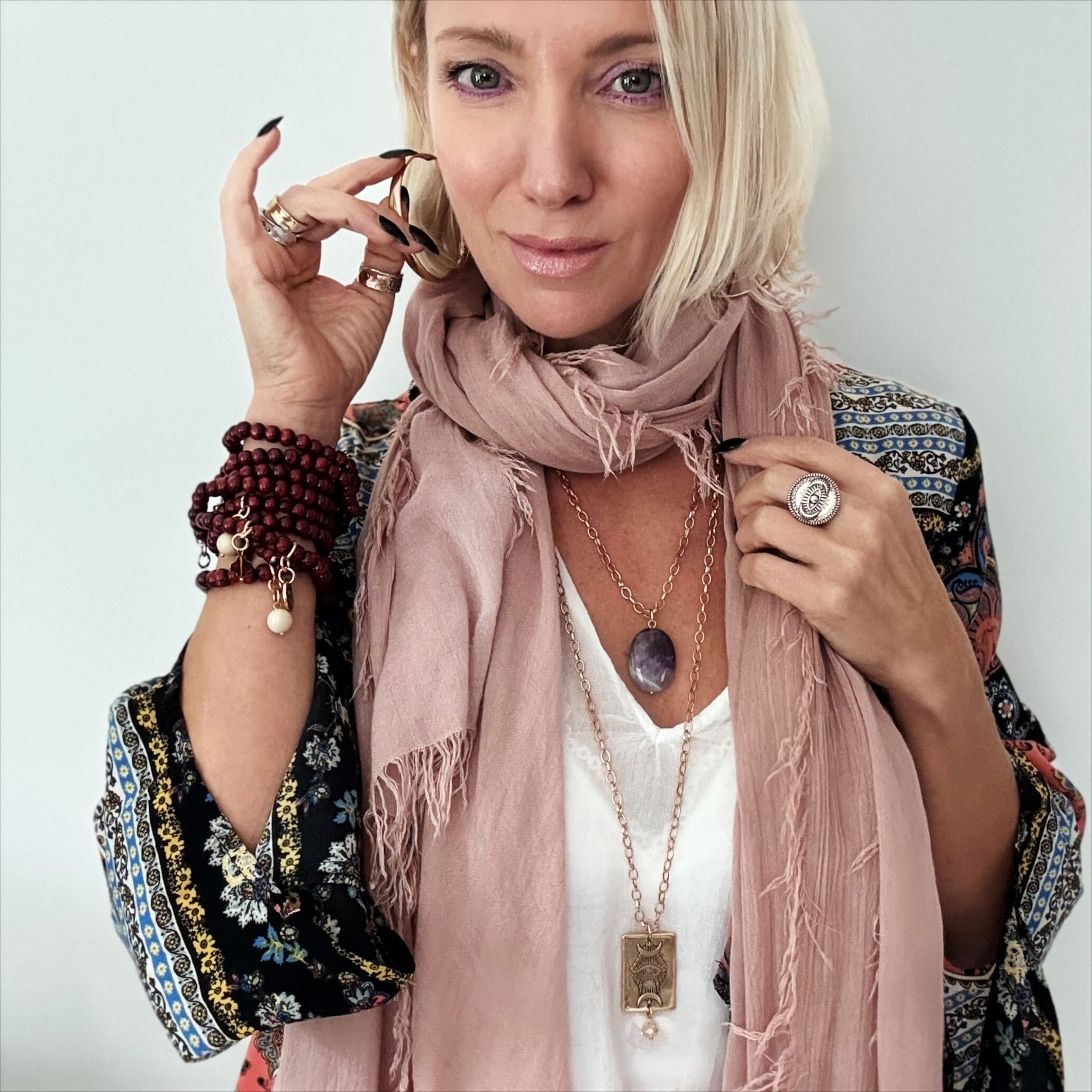 I Am Divinely Guided Triple Moon Original Necklace