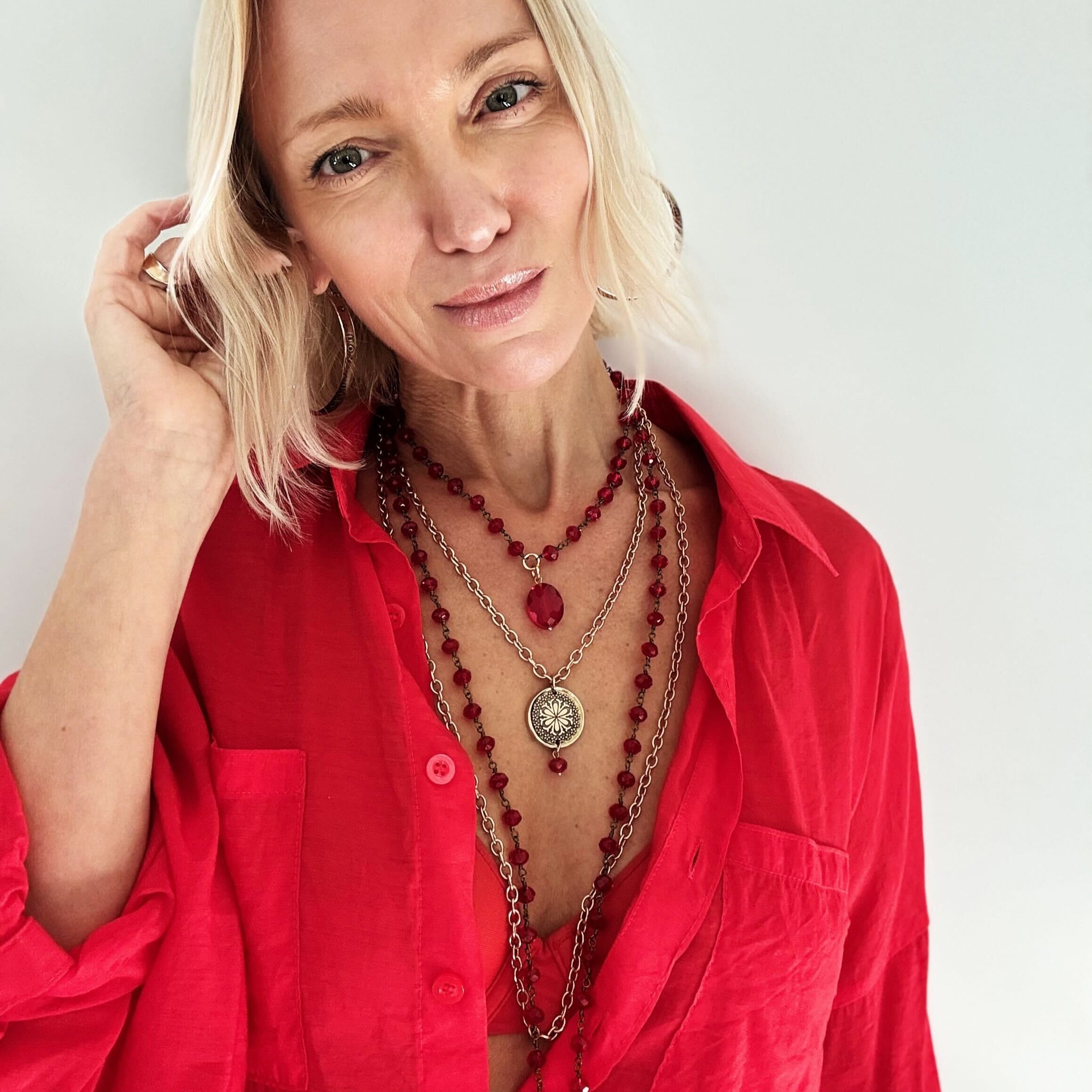 Today I Choose Joy Flower Rosary Layering Set
