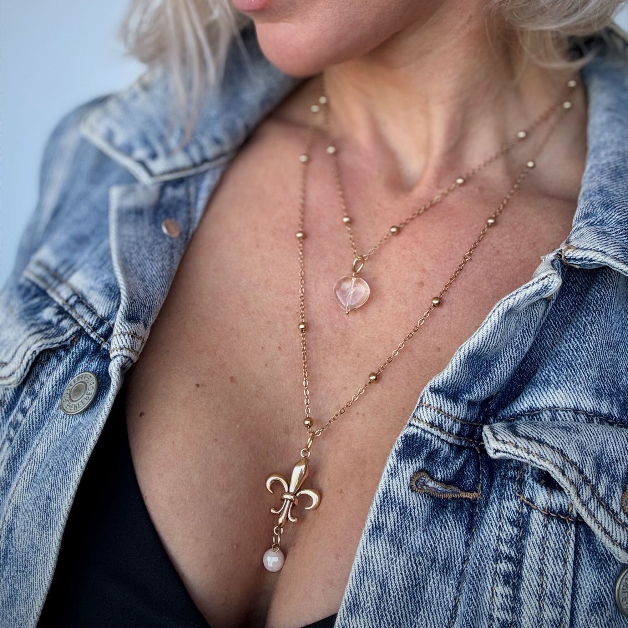 Love Fleur-de-Lis Dainty Necklace
