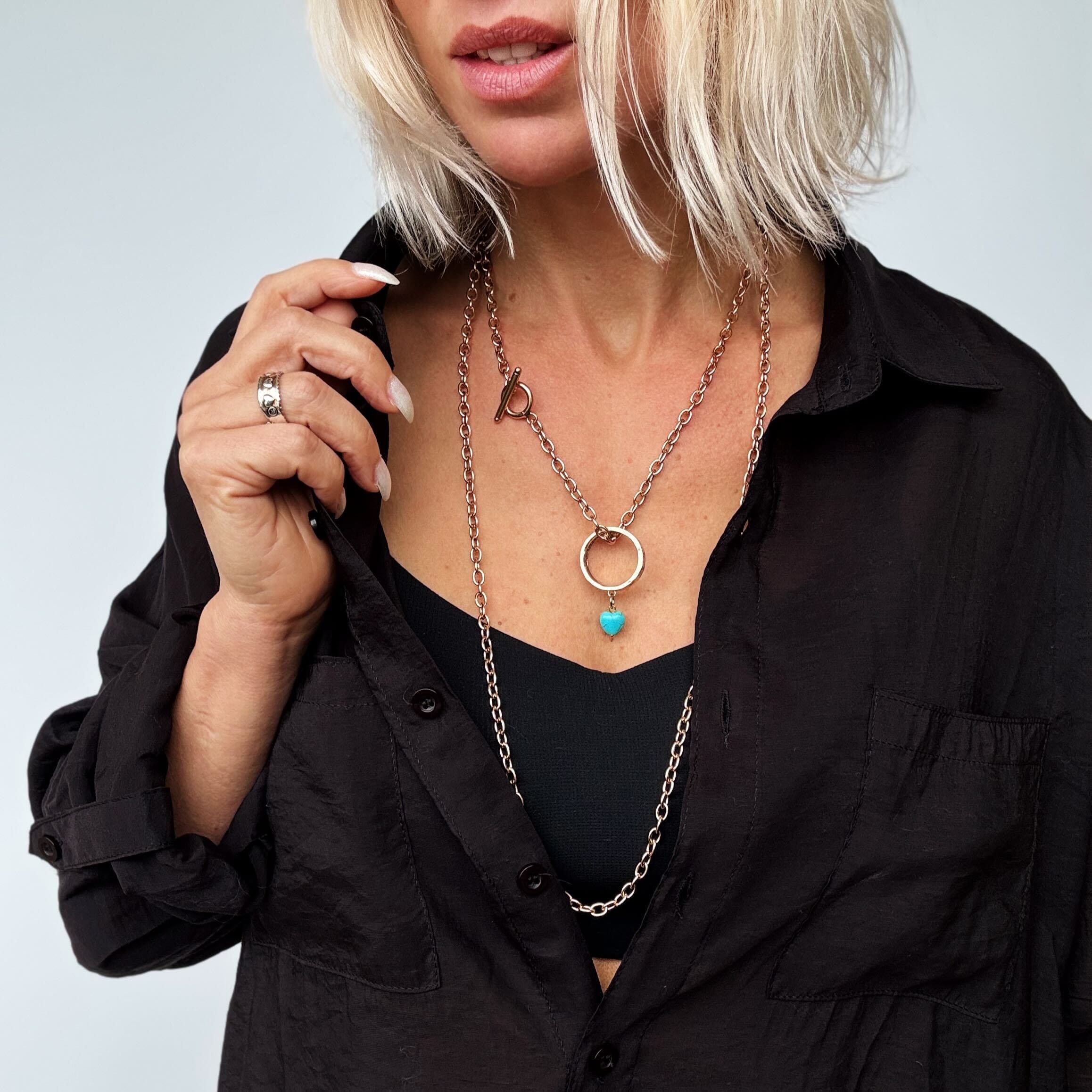 I Welcome Miracles Into My Life Ring Multifunctional Necklace