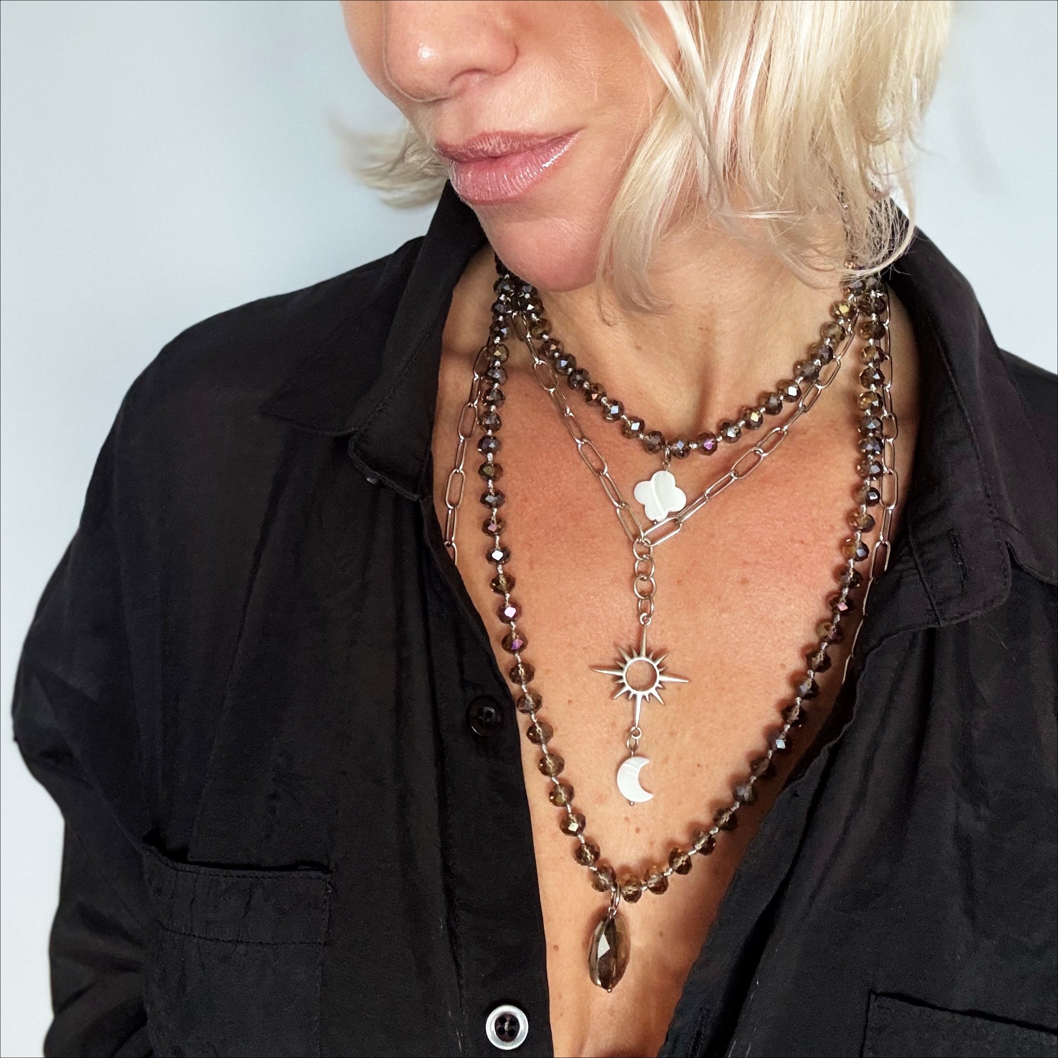 Just Breathe Starburst Fusion Necklace Layering Bundle