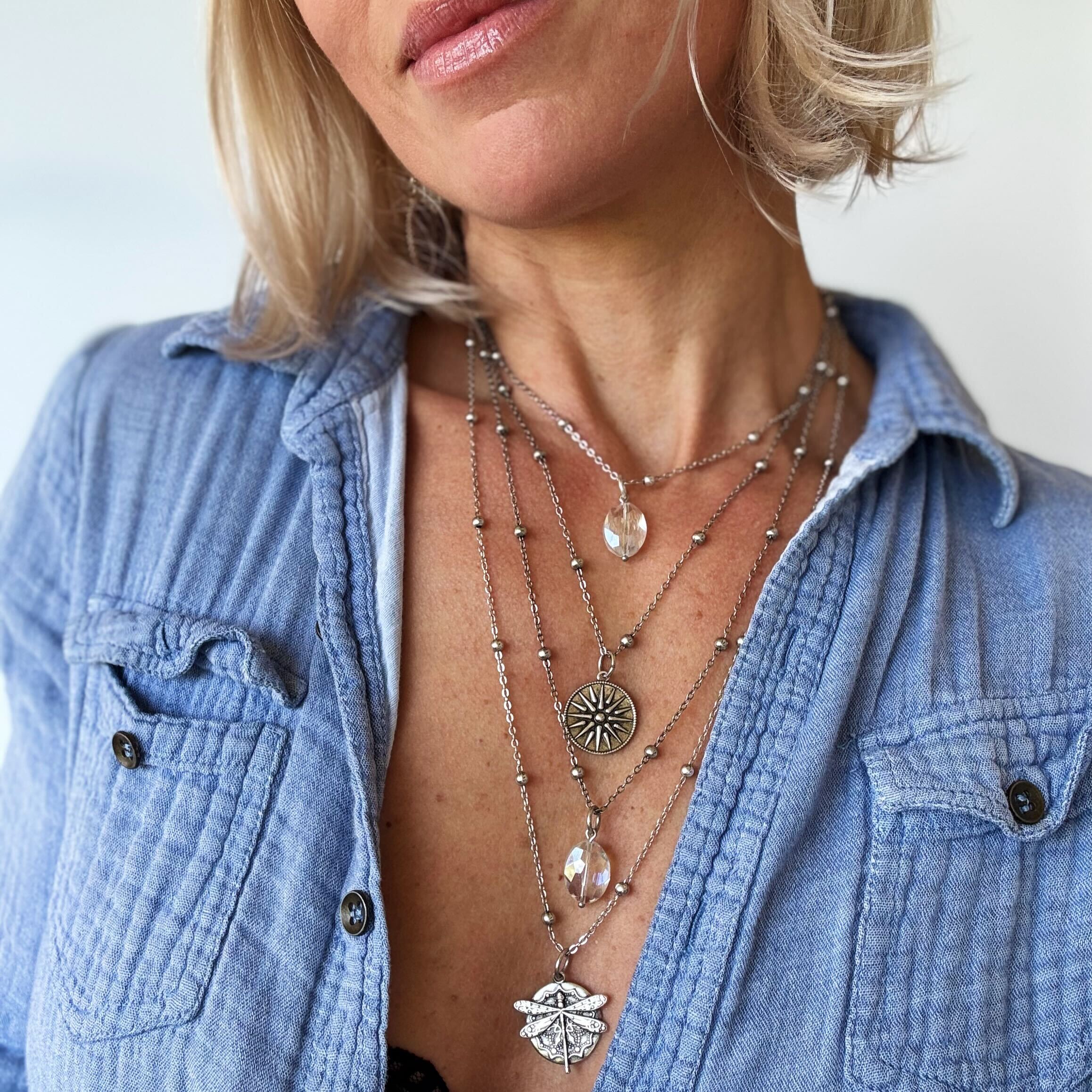 All Is Well Dragonfly Dainty Necklace
