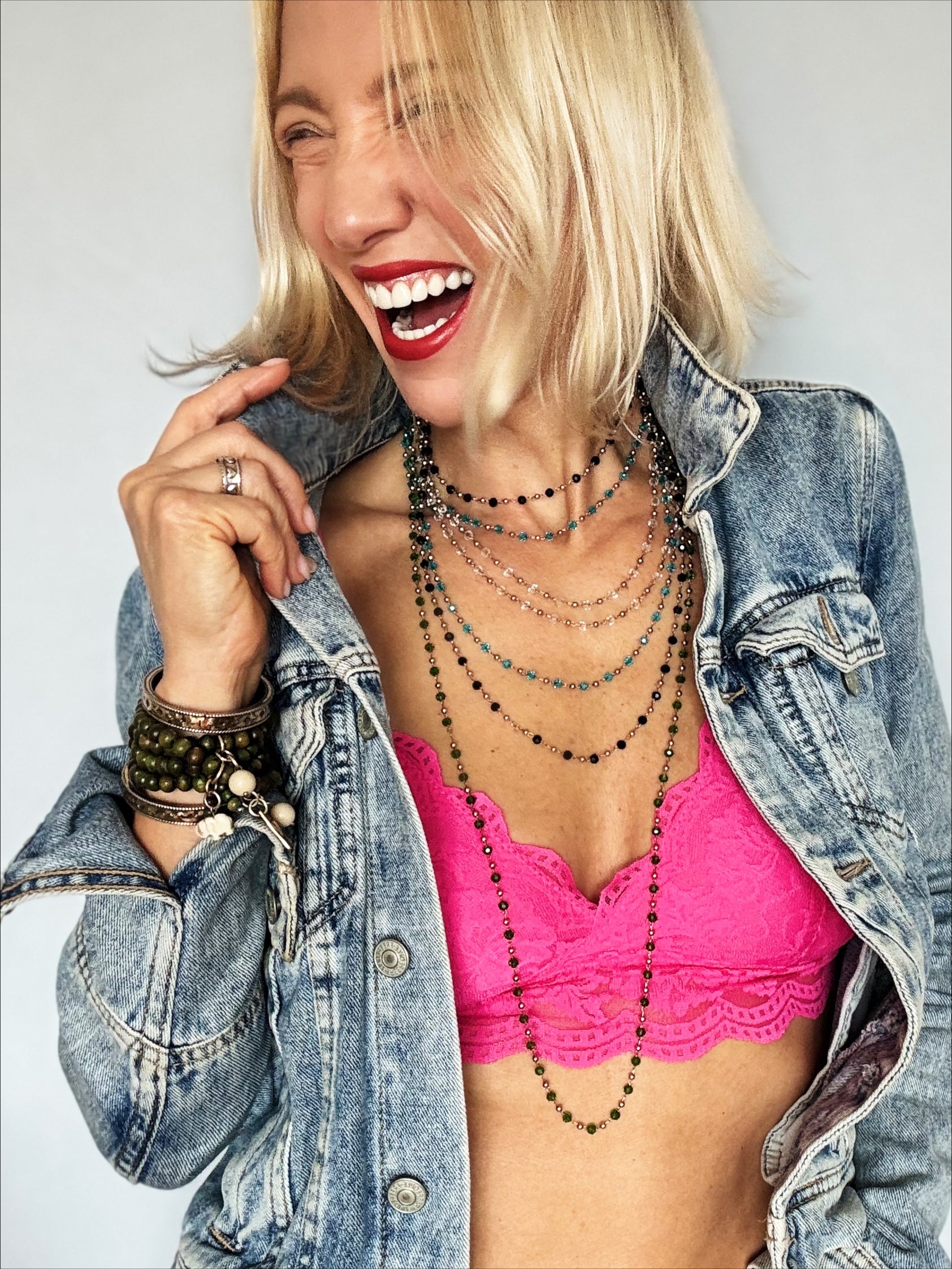 Rosary Dainty Layering Necklace