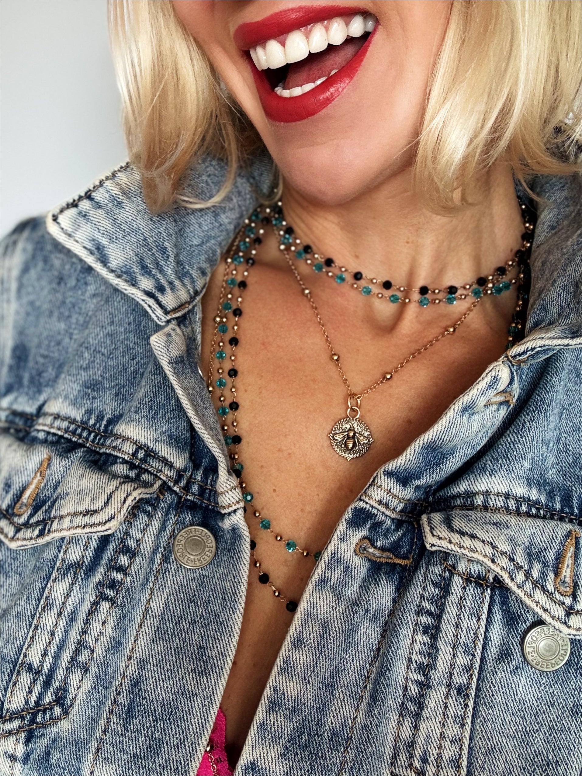 Rosary Dainty Layering Necklace