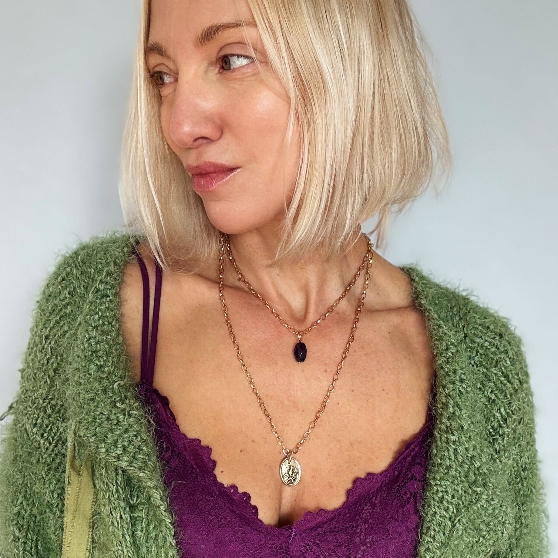 My Thoughts Create My Reality Dainty Necklace