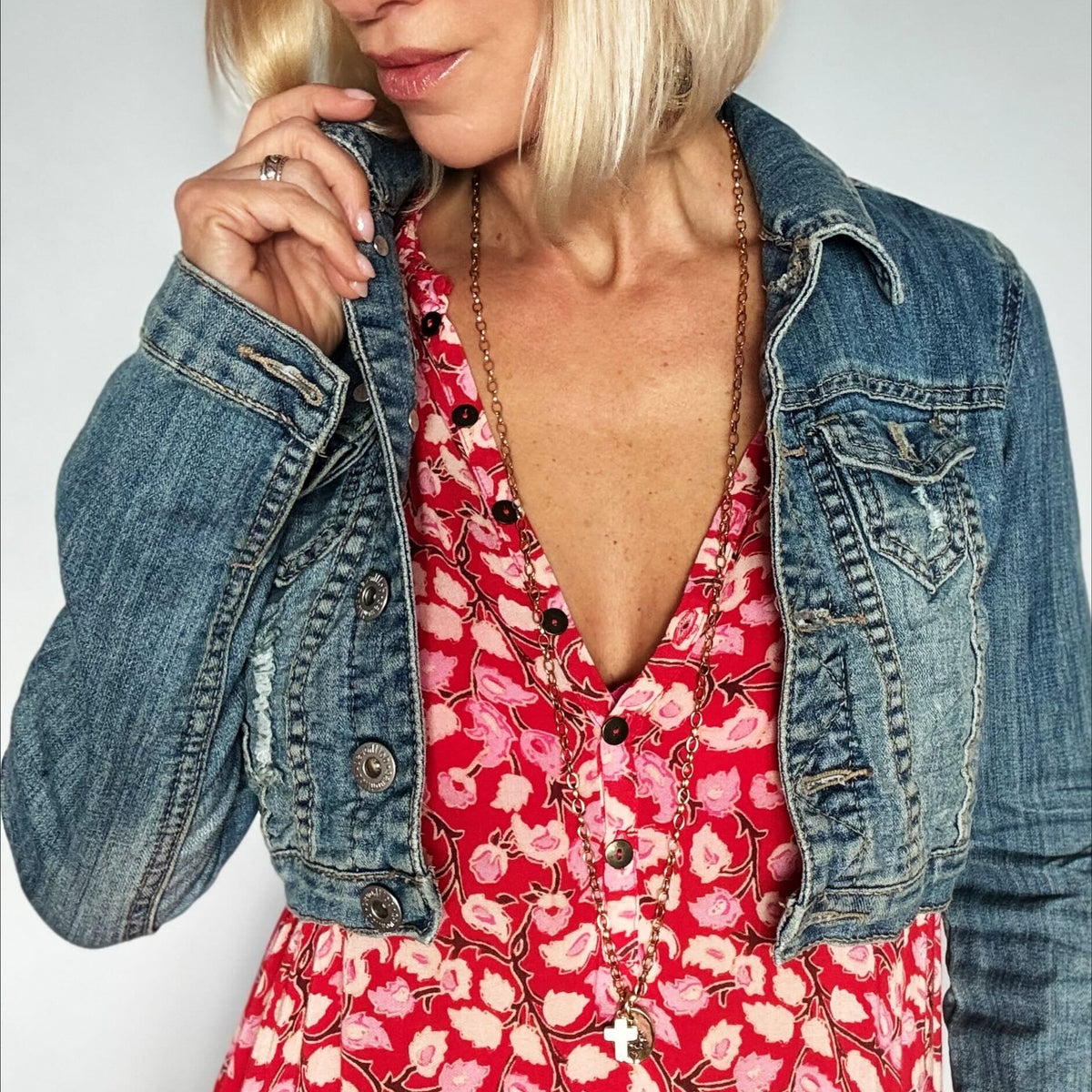 Be the Light Cross Dainty Necklace