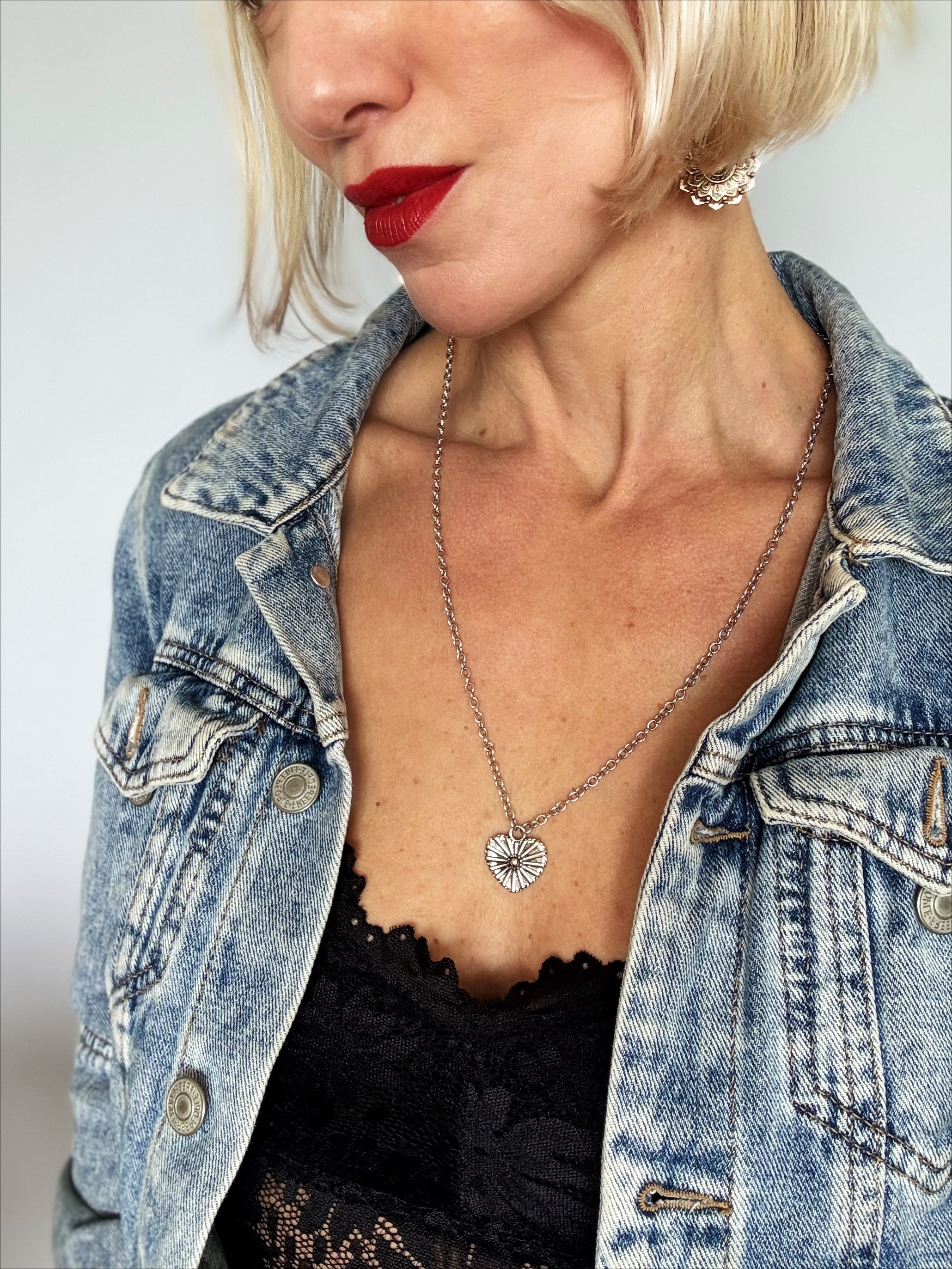 Love Shining Heart Adjustable Necklace