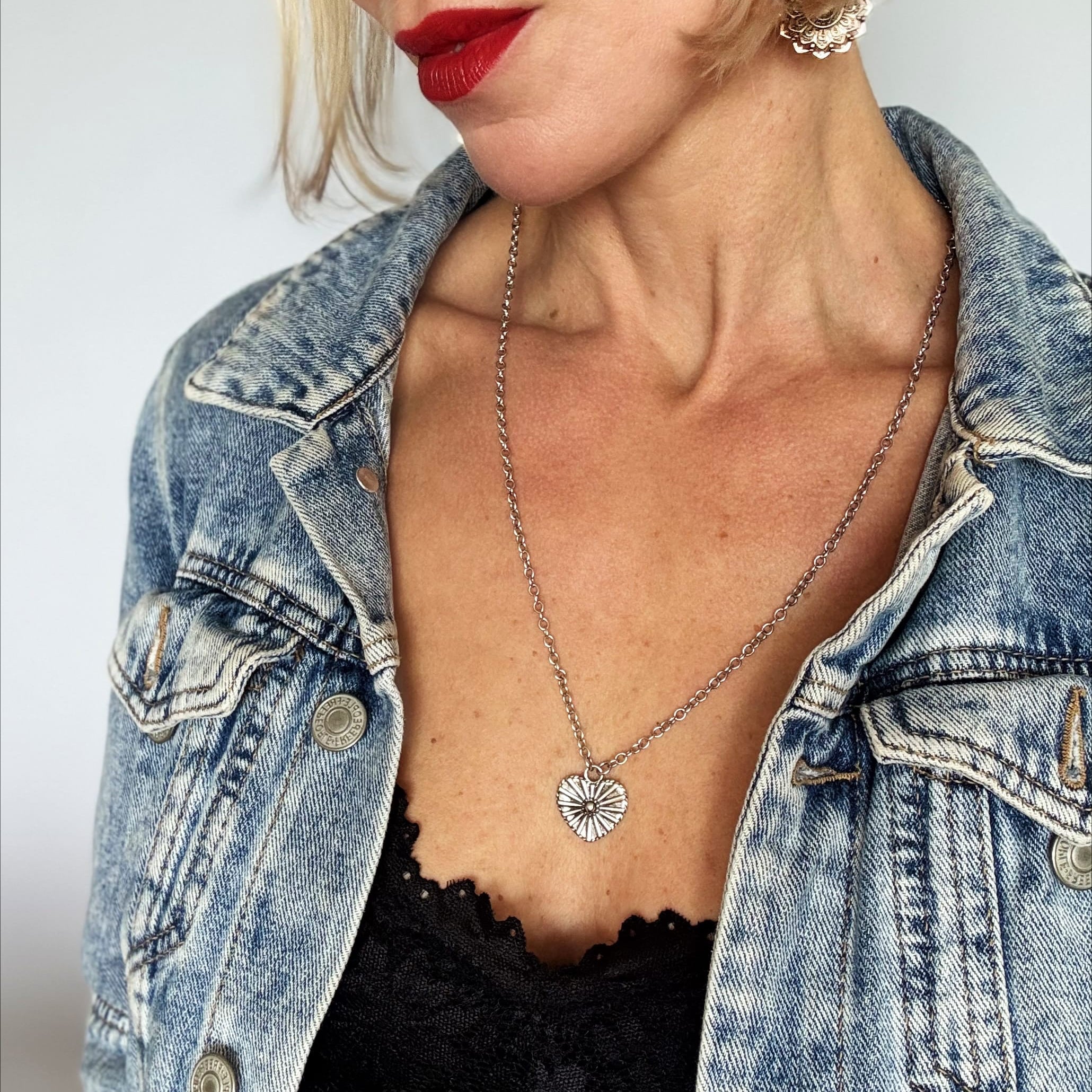 Love Shining Heart Adjustable Necklace