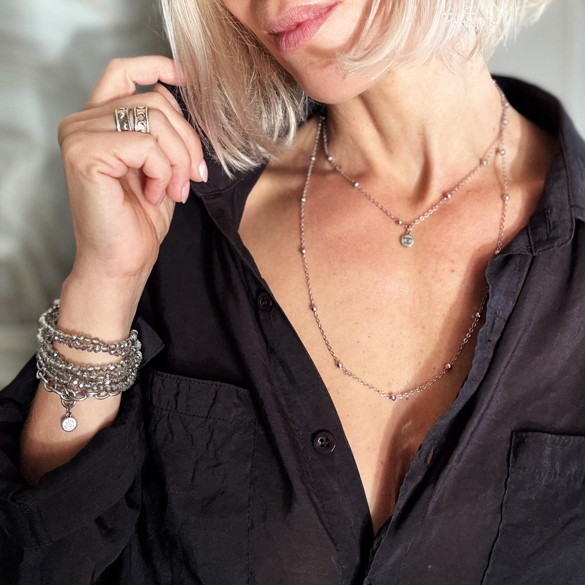Peace & Love Dainty Necklace