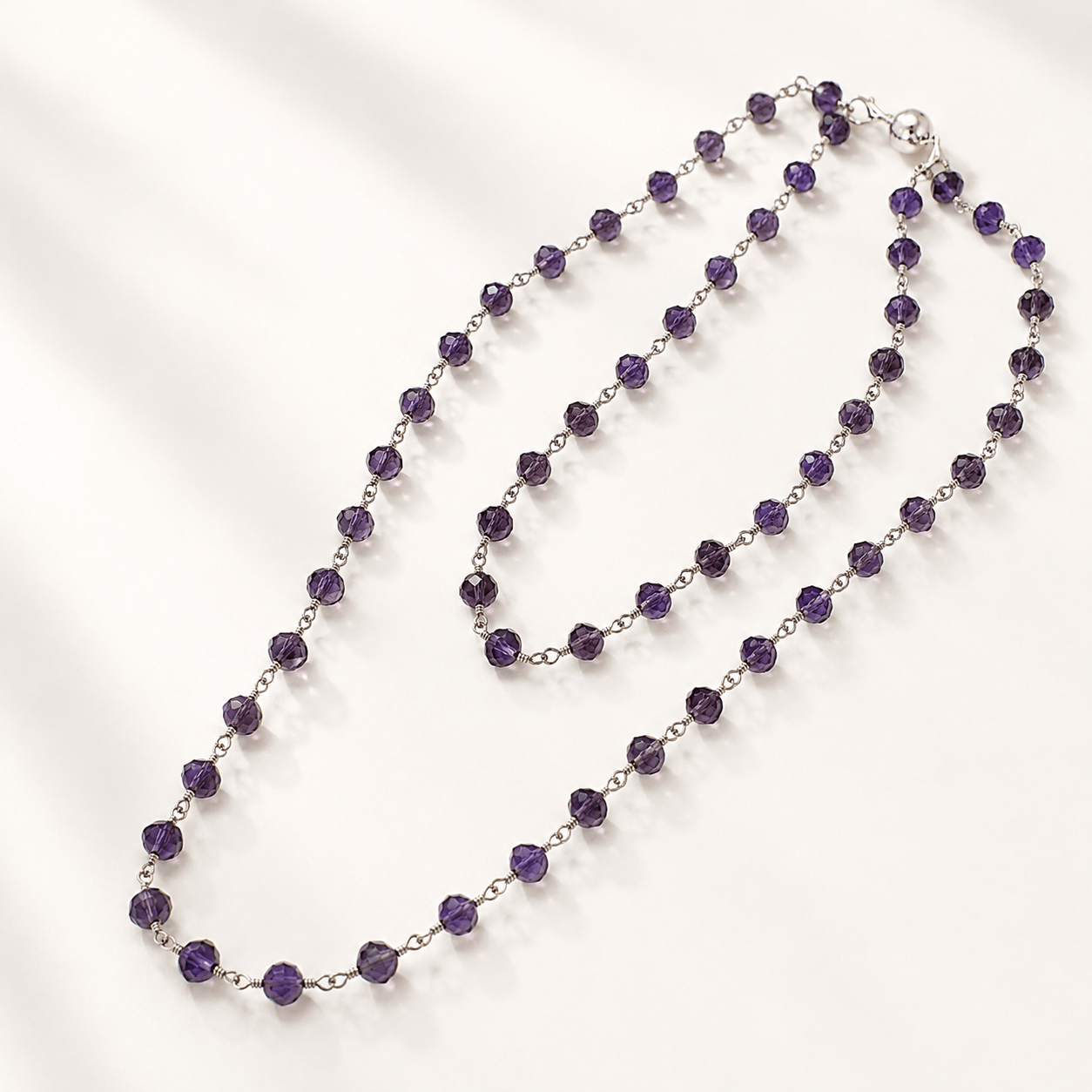 Crystal Rosary Layering Necklace