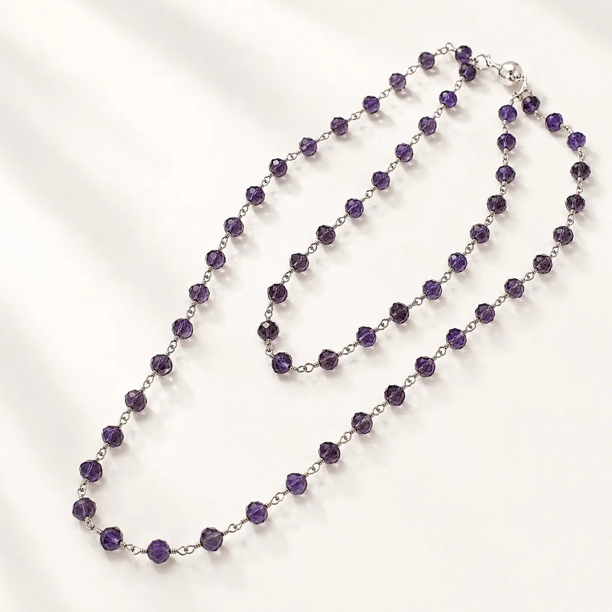 Crystal Rosary Layering Necklace