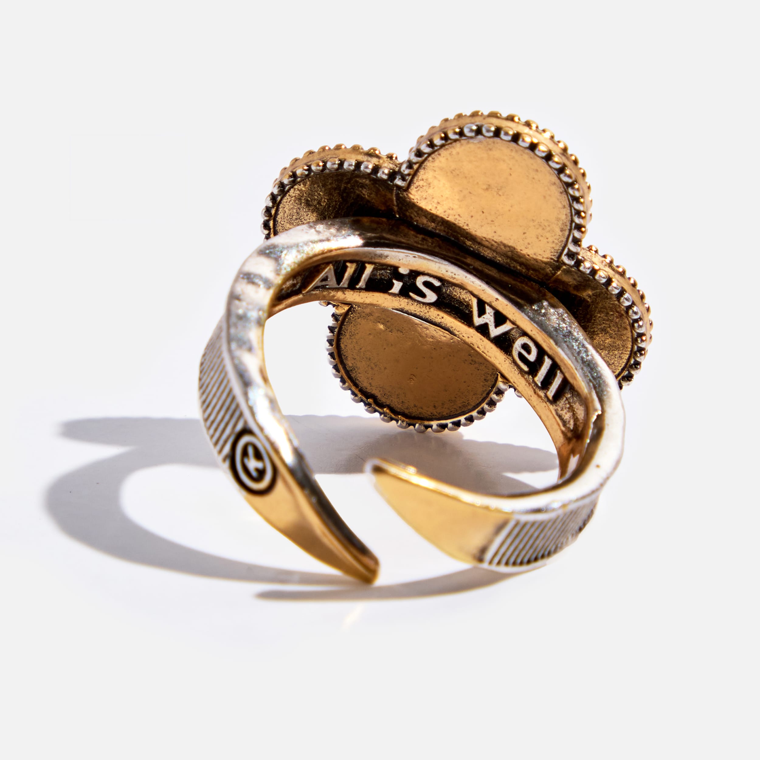 All Is Well Clover Adjustable Ring