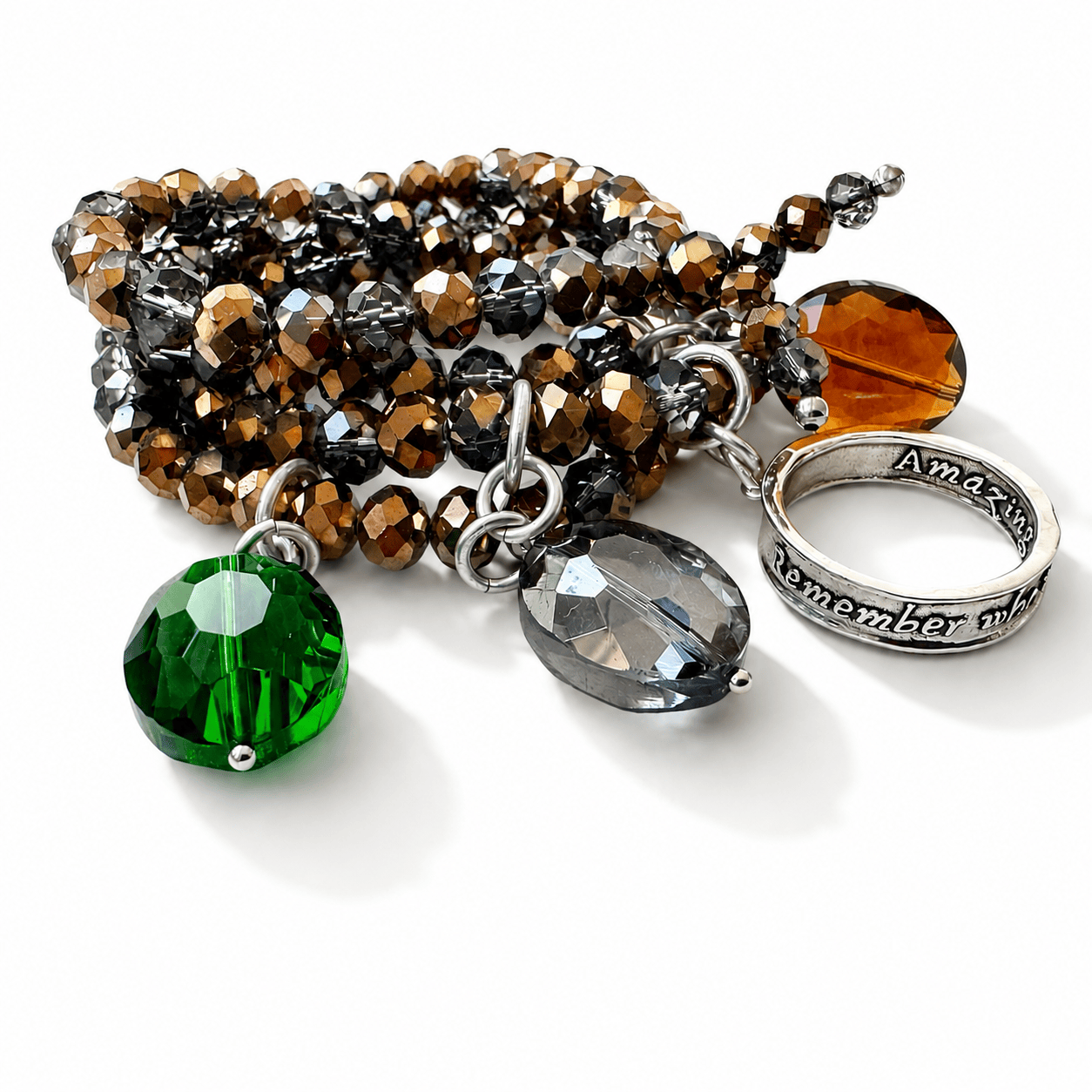 Remember Who The F*ck You Are Crystal Boho Wrap Necklace/Bracelet