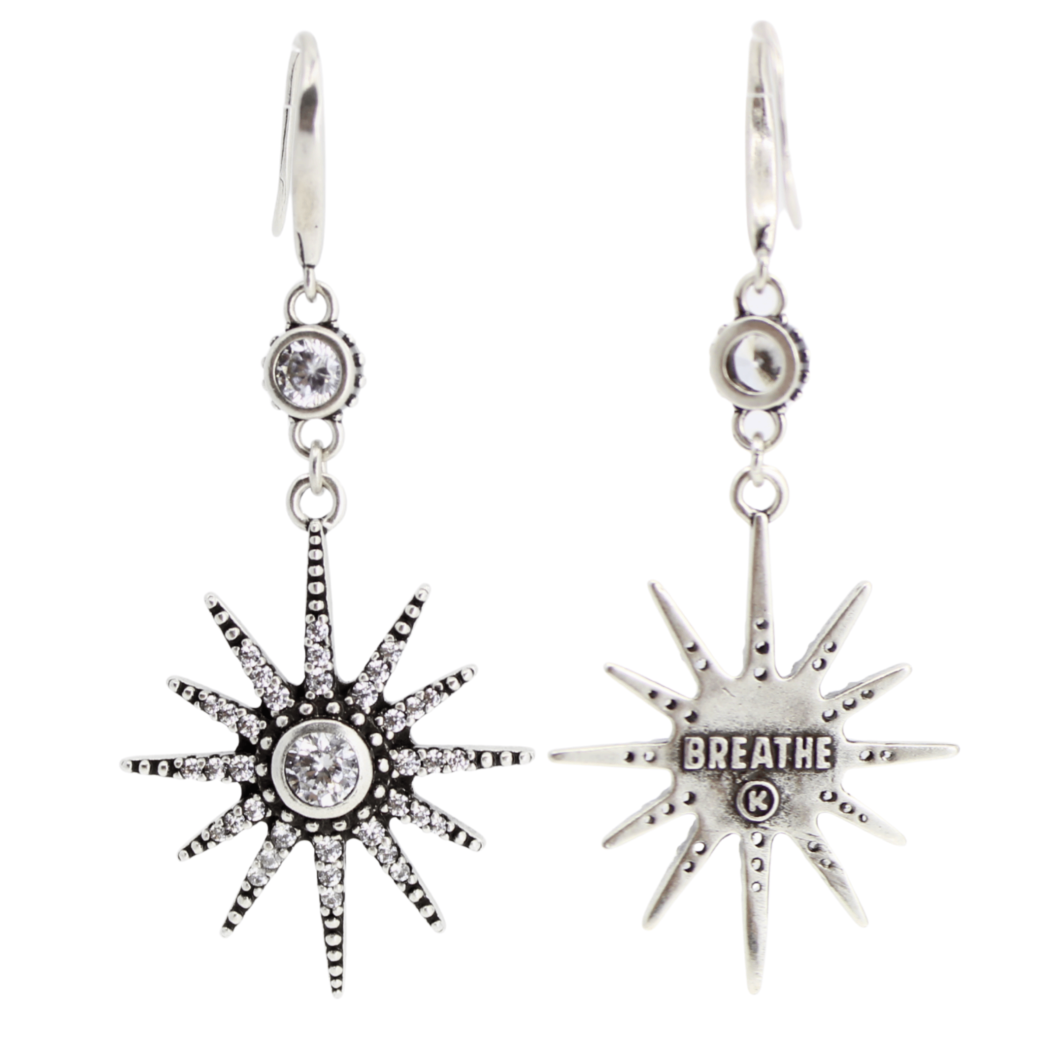 Breathe Crystal Starburst Drop Earrings