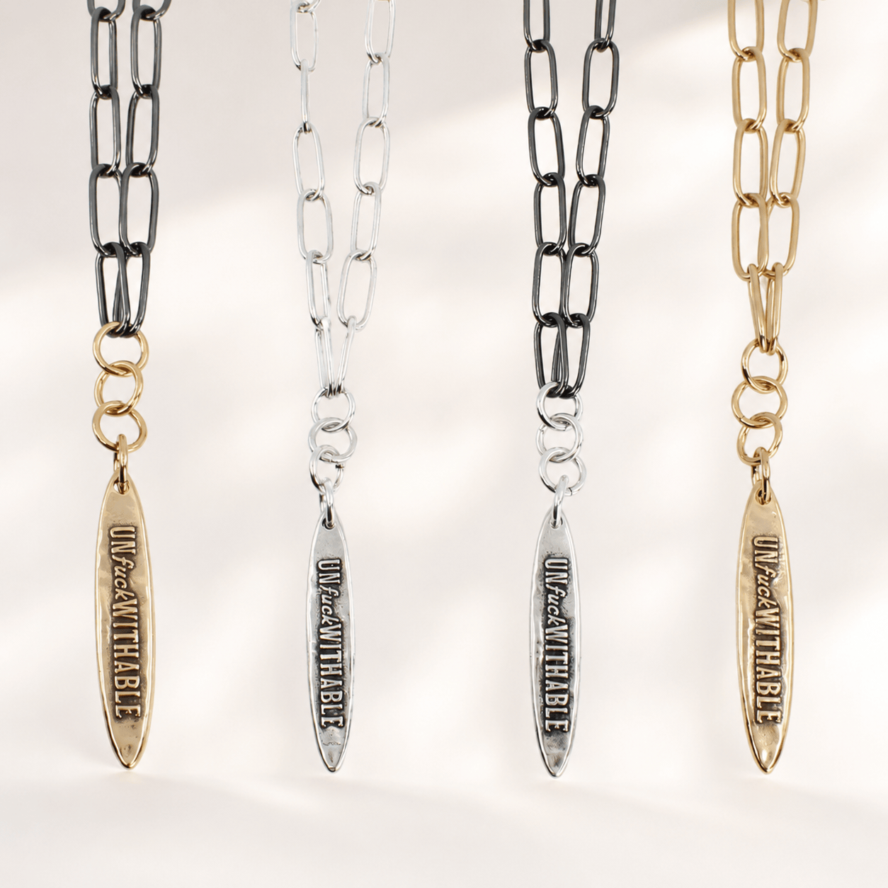 Unfuckwithable Vertical Bar Klink Necklace