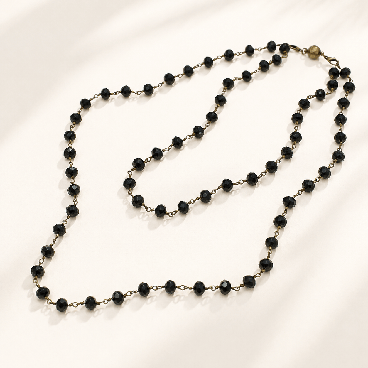 Crystal Rosary Layering Necklace