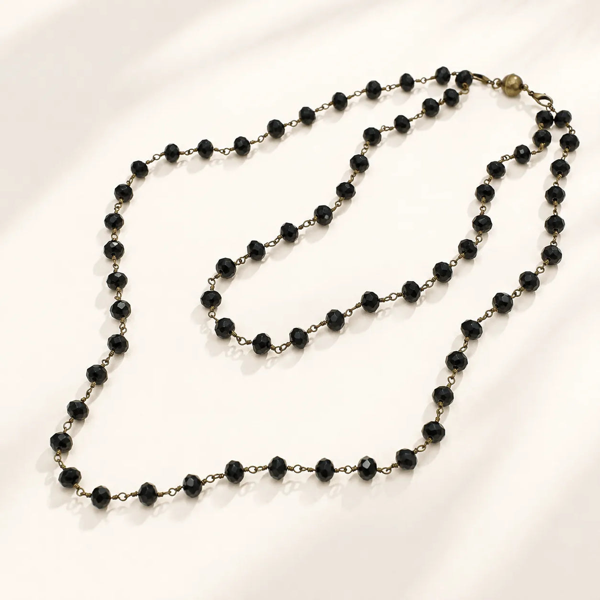 Crystal Rosary Layering Necklace