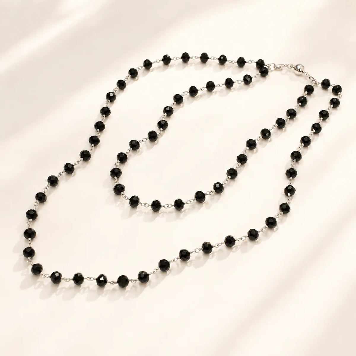 Crystal Rosary Layering Necklace