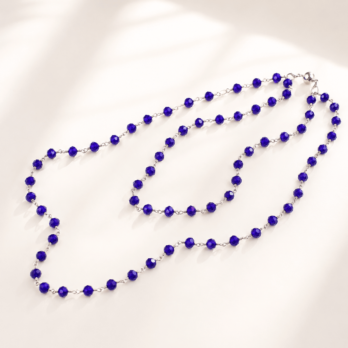 Crystal Rosary Layering Necklace