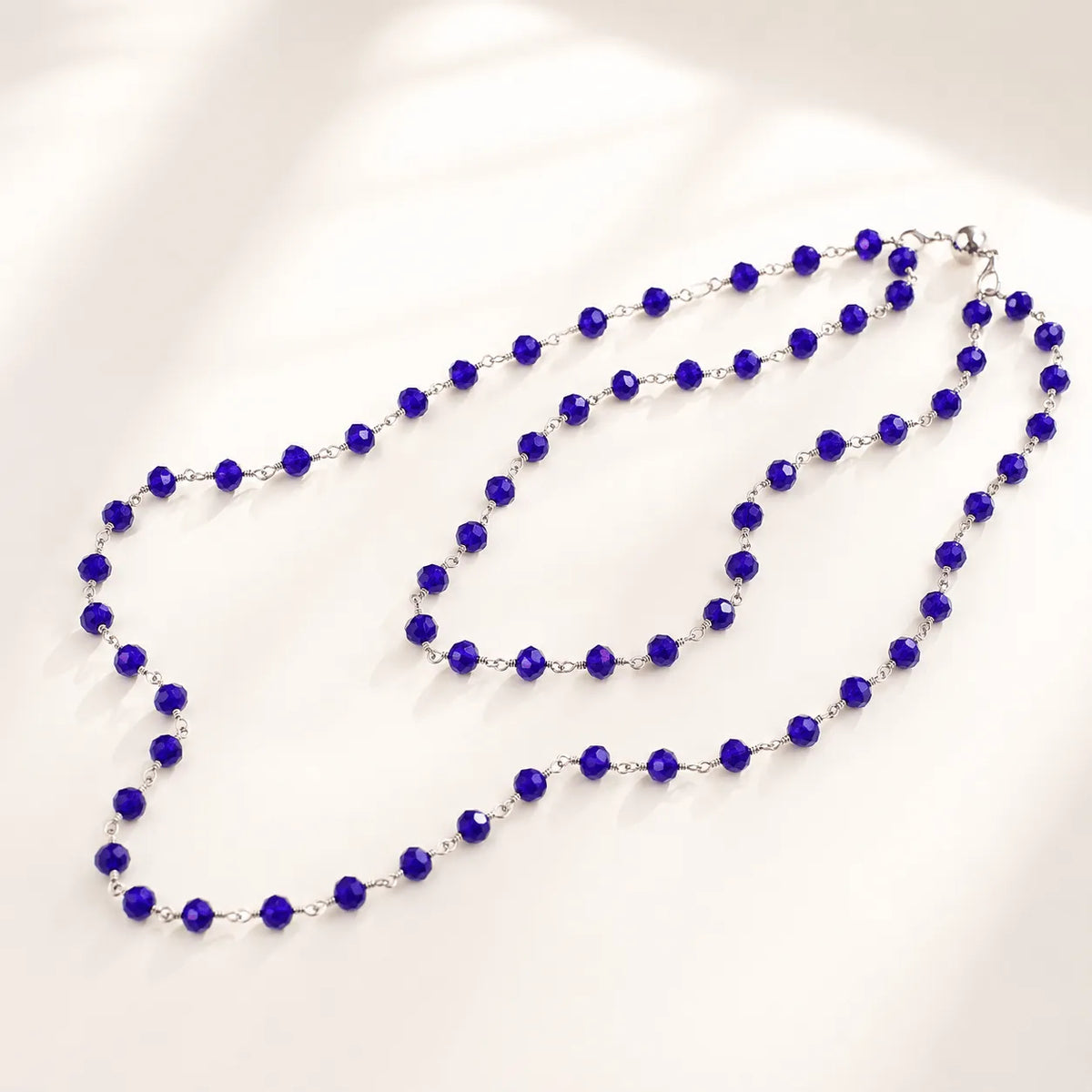 Crystal Rosary Layering Necklace