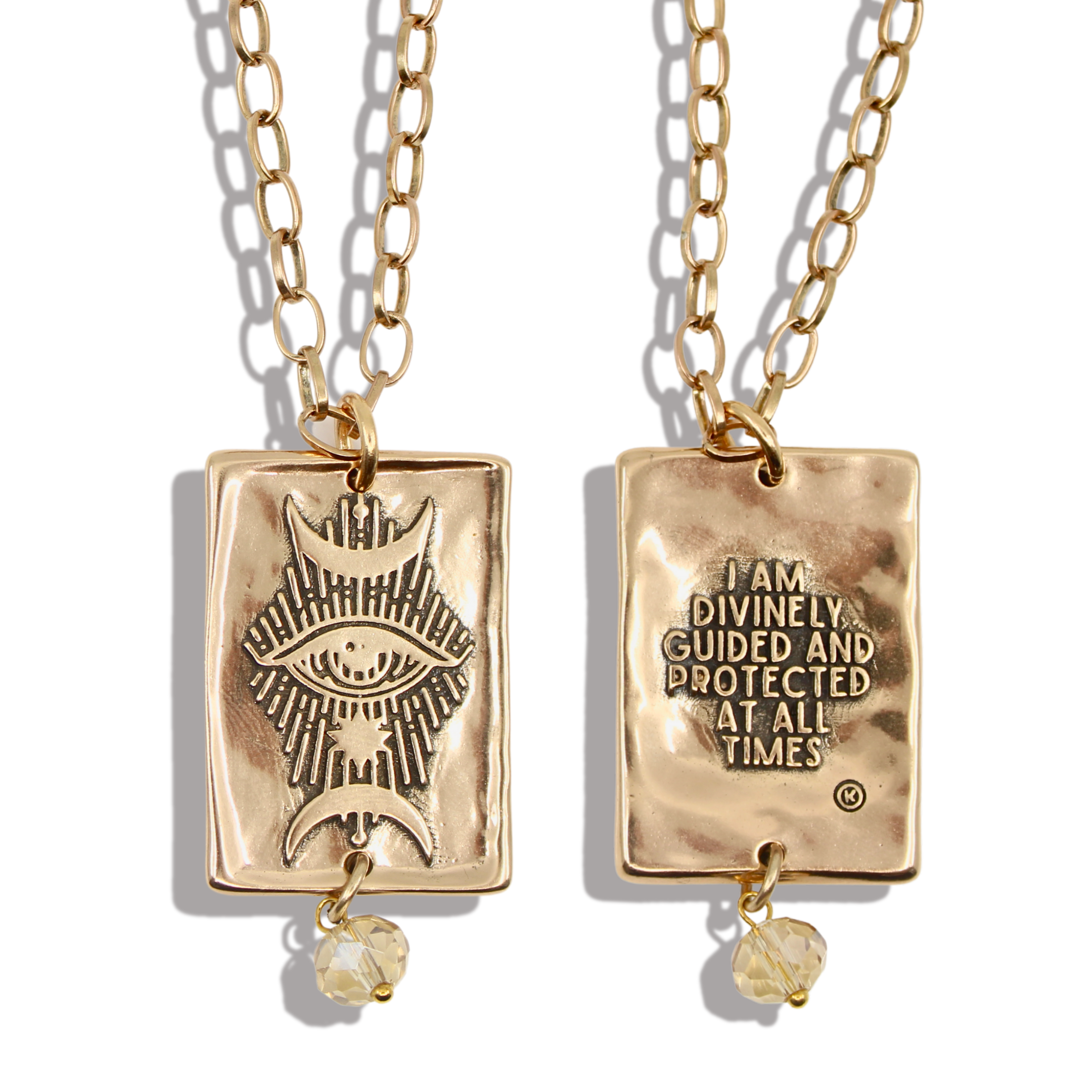 I Am Divinely Guided Triple Moon Original Necklace