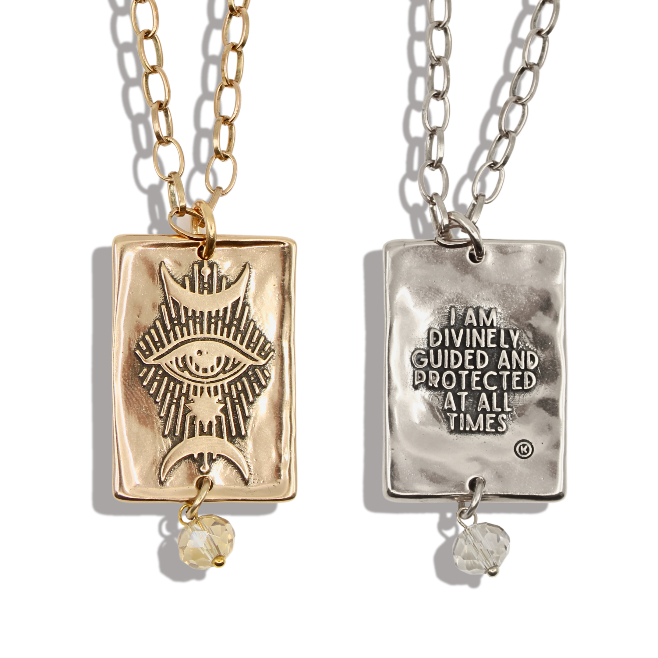 I Am Divinely Guided Triple Moon Original Necklace