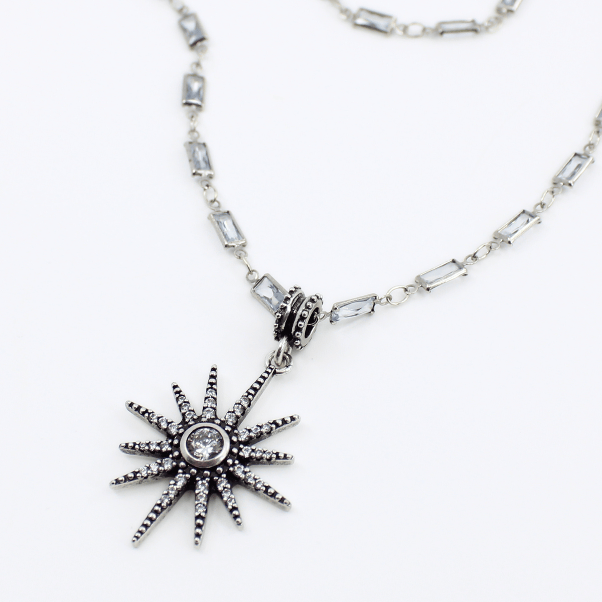 Breathe Crystal Starburst Chain Necklace