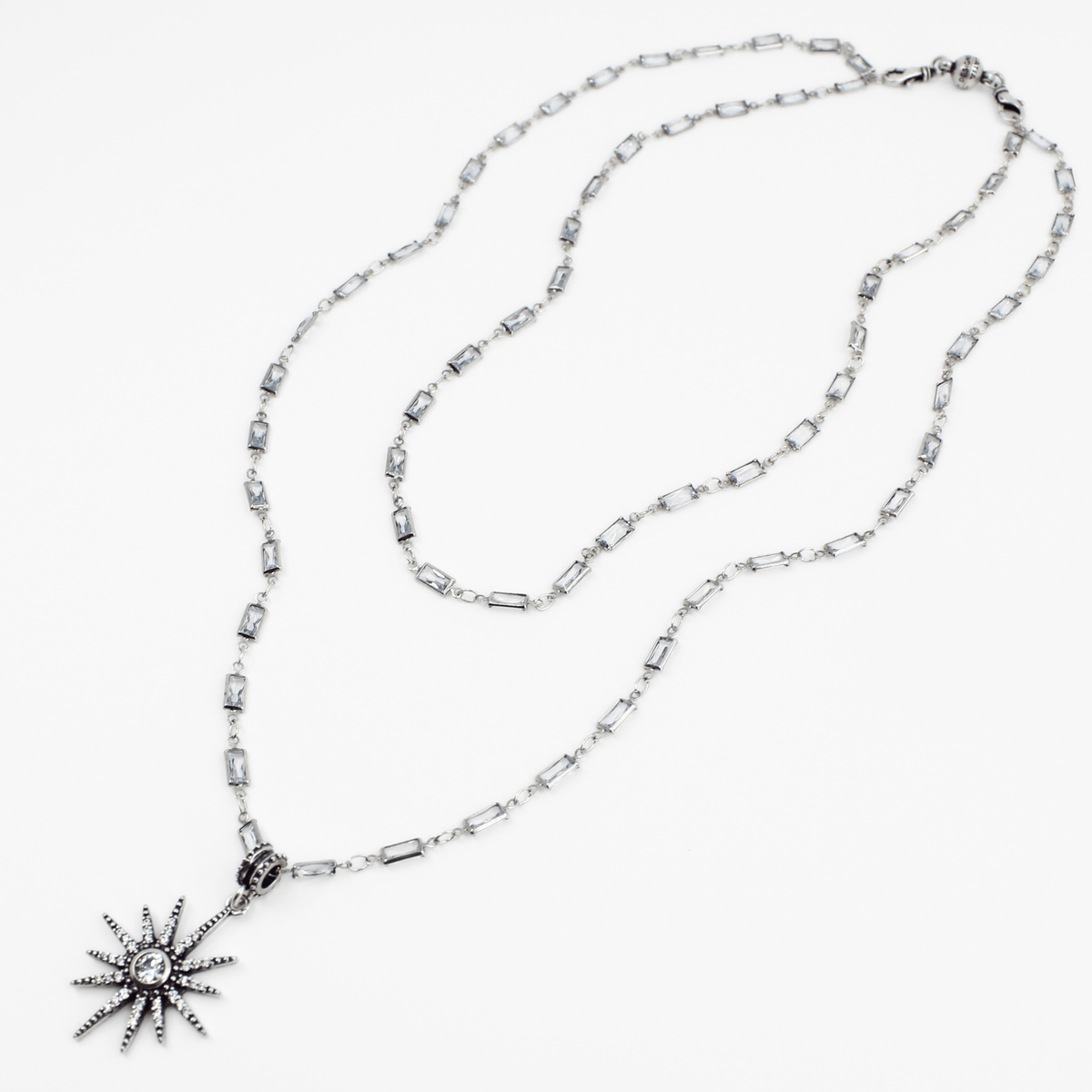 Breathe Crystal Starburst Chain Necklace