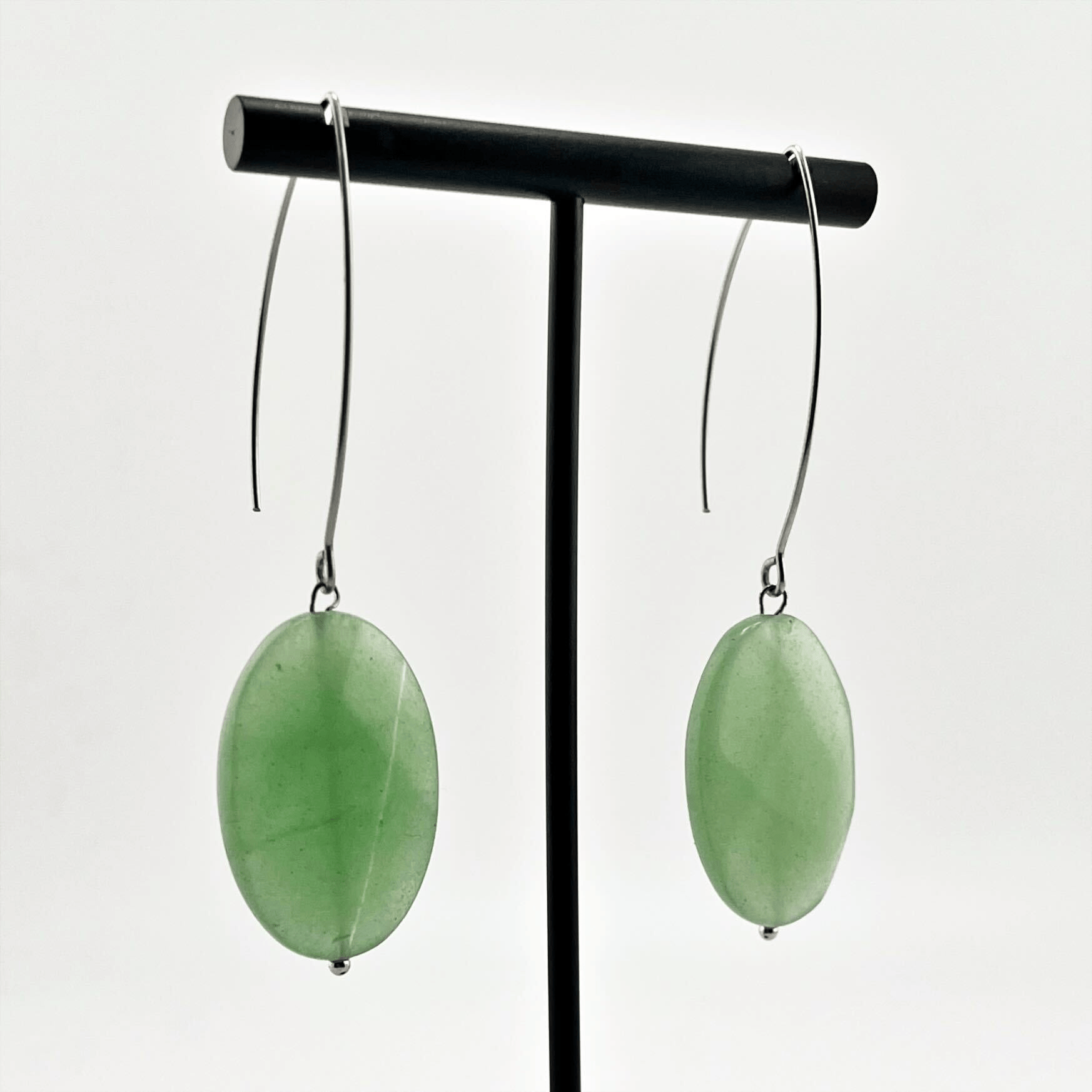 Large Stone Drop Earrings