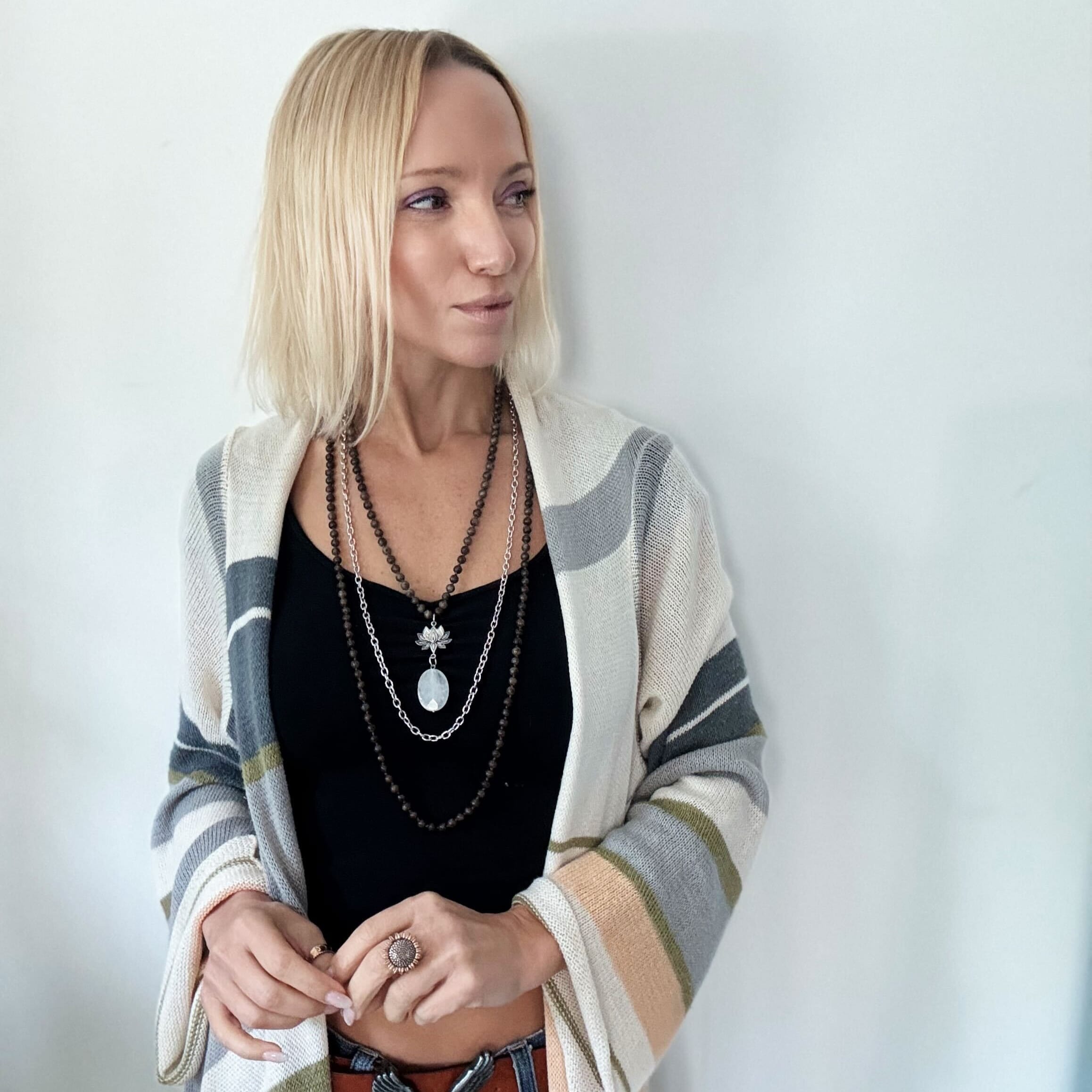 Have Faith Lotus Long Chain Fusion Necklace