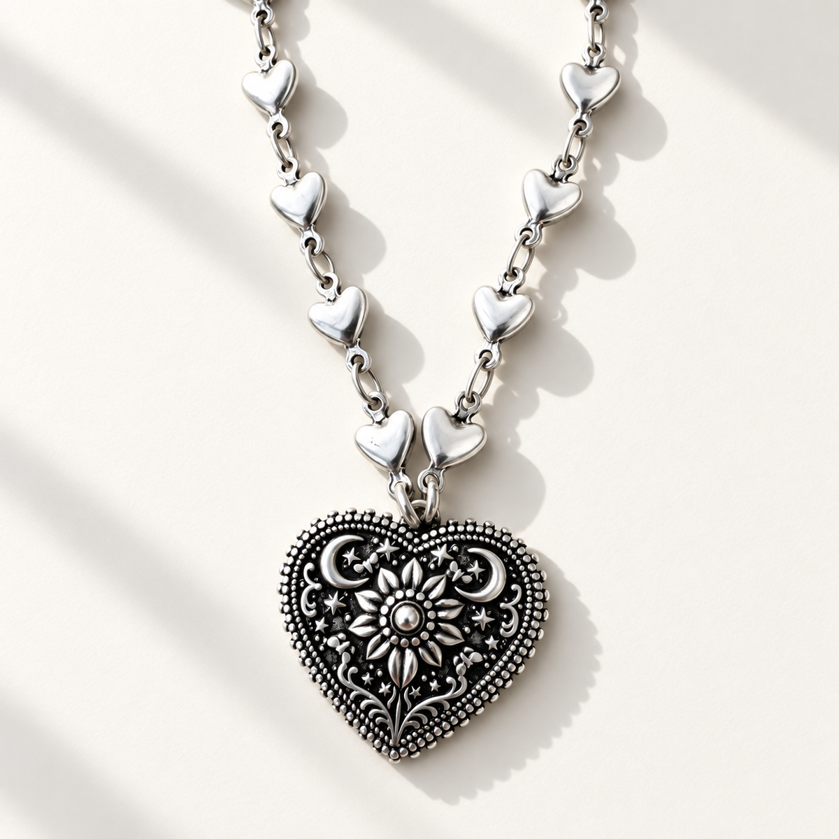 One Day at a Time Heart Necklace