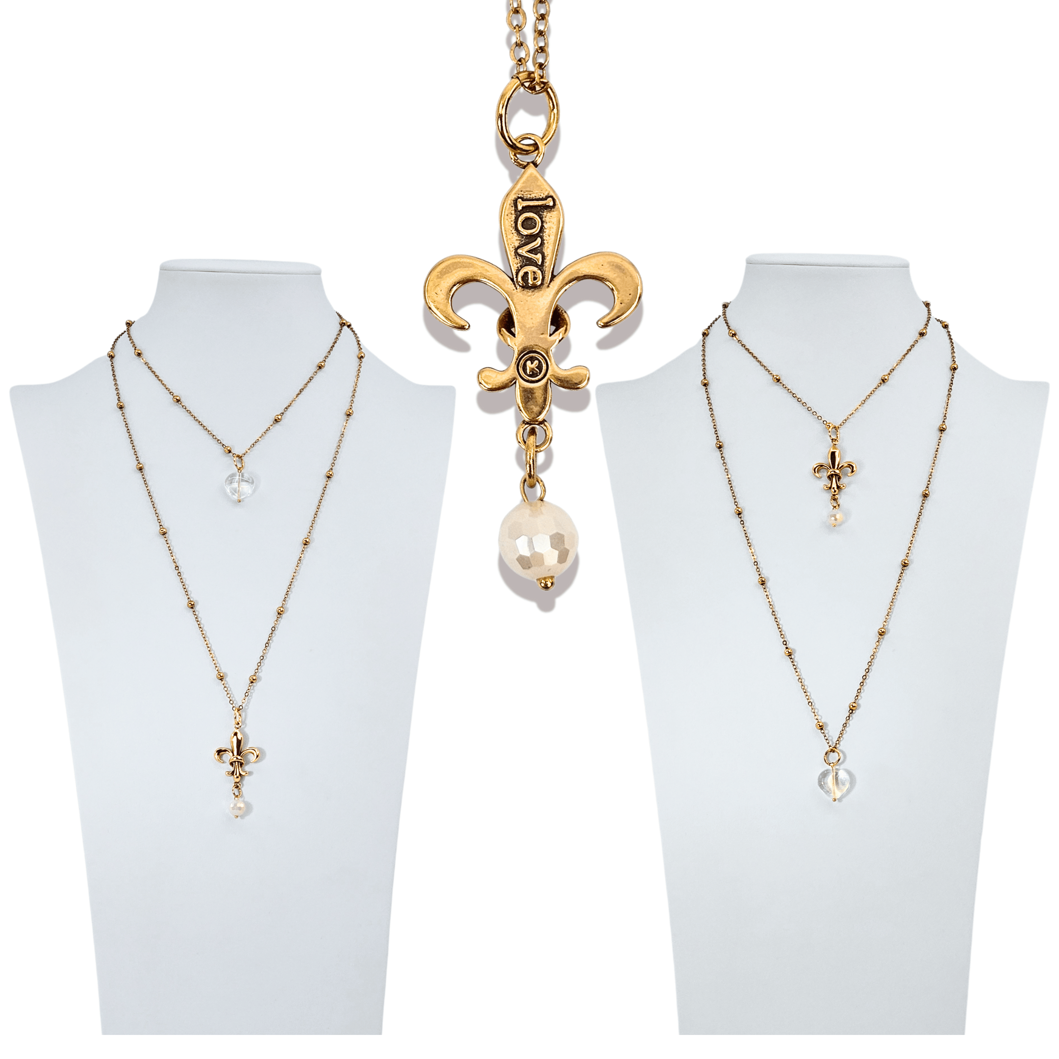Love Fleur-de-Lis Dainty Necklace