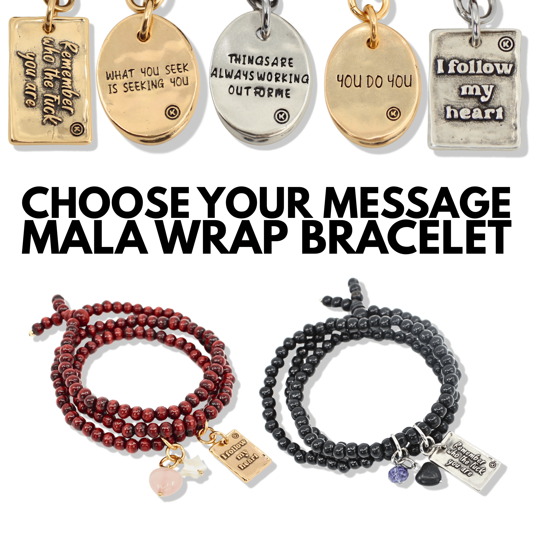 Choose Your Message Mala Bracelet