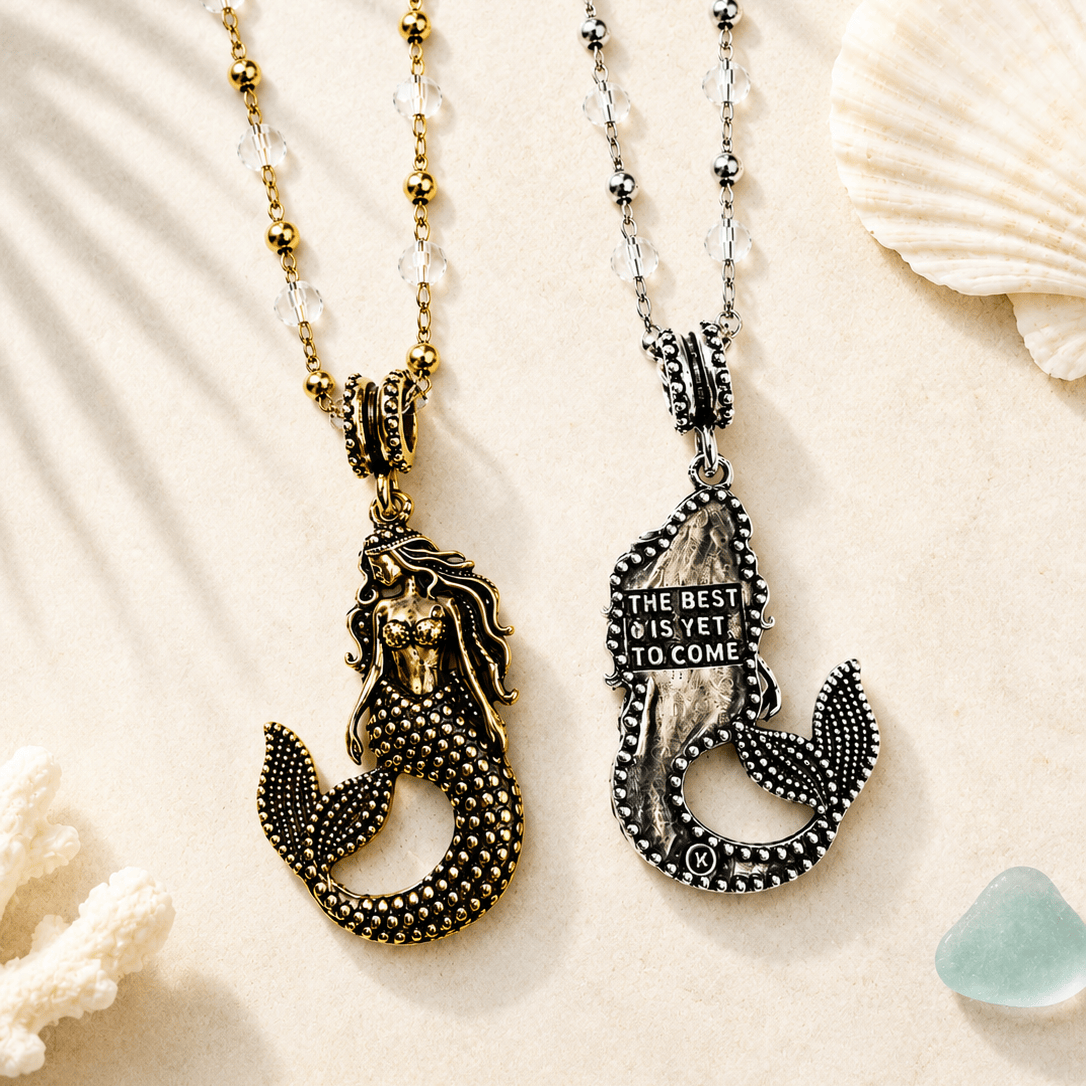 The Best Is Yet To Come Mermaid Crystal Dainty Necklace