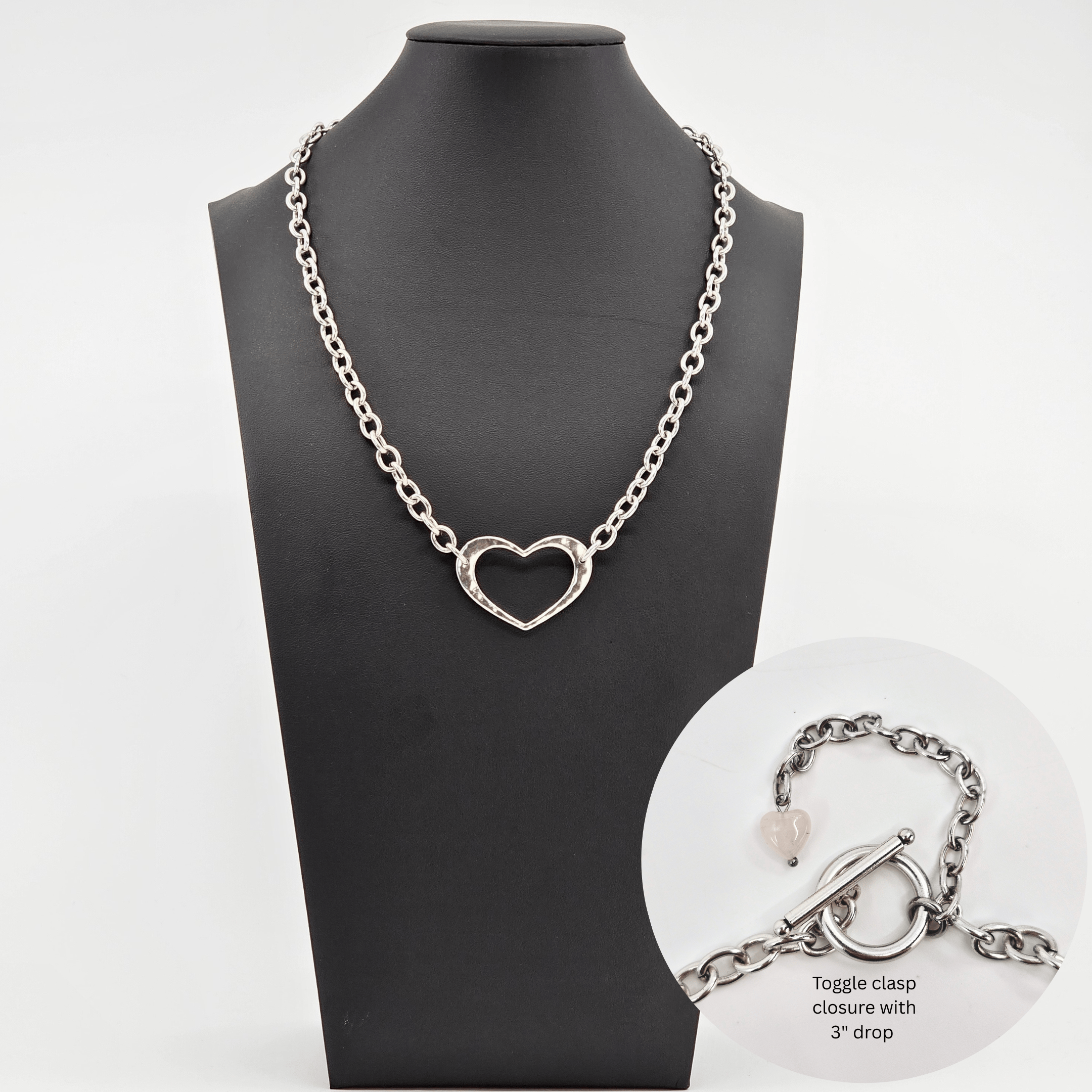 Love Open Heart Choker Necklace