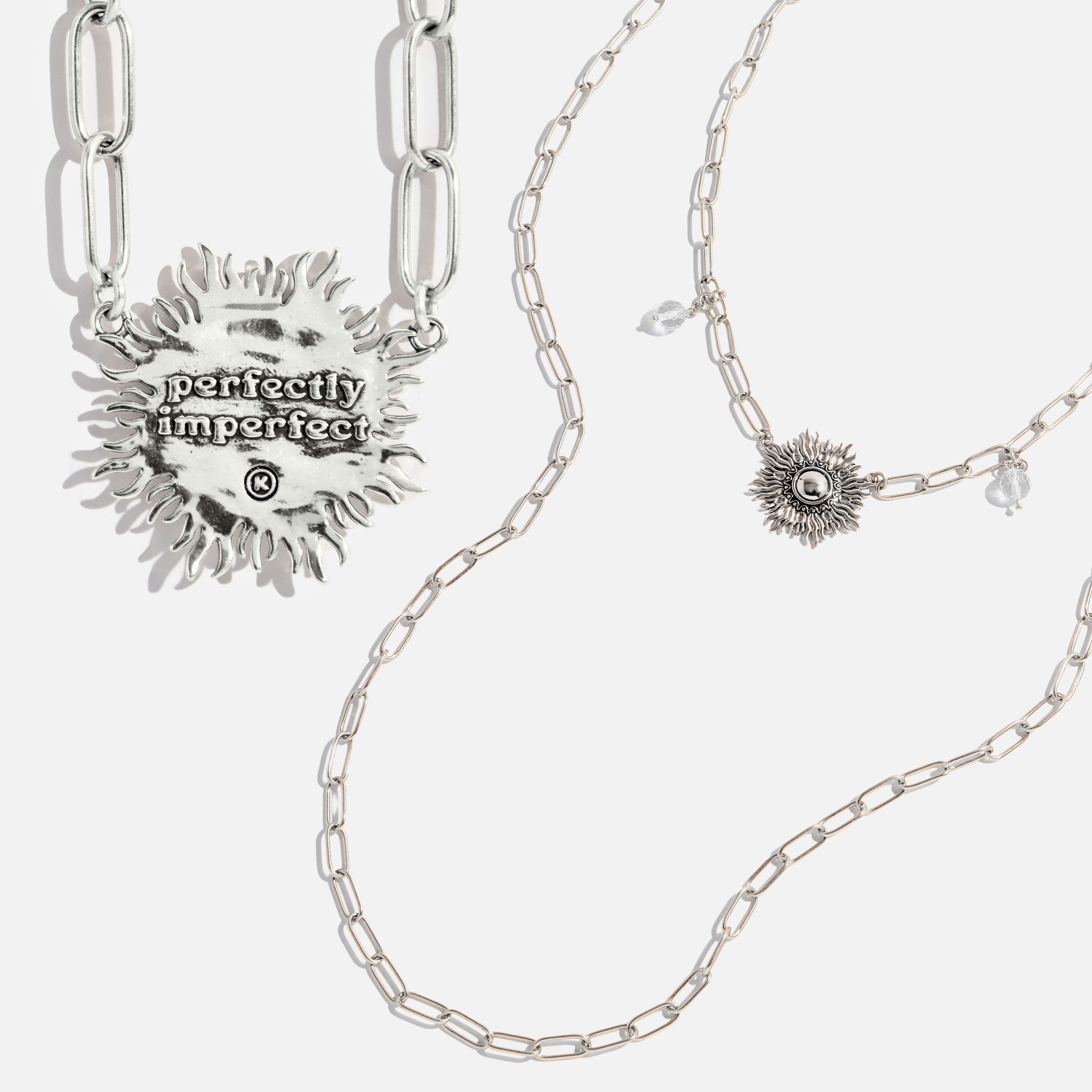Perfectly Imperfect Sunburst Long Chain Necklace
