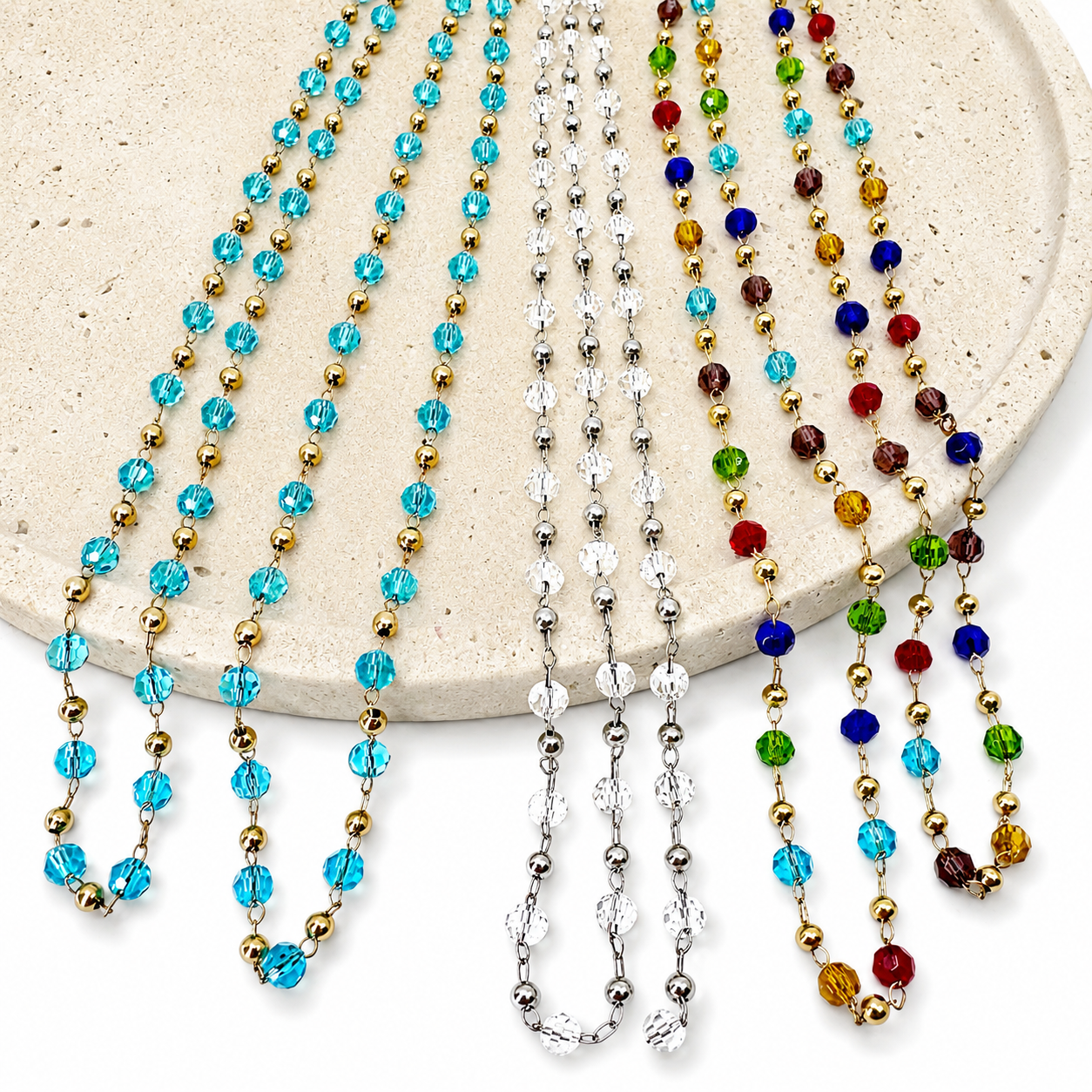 Rosary Dainty Layering Necklace