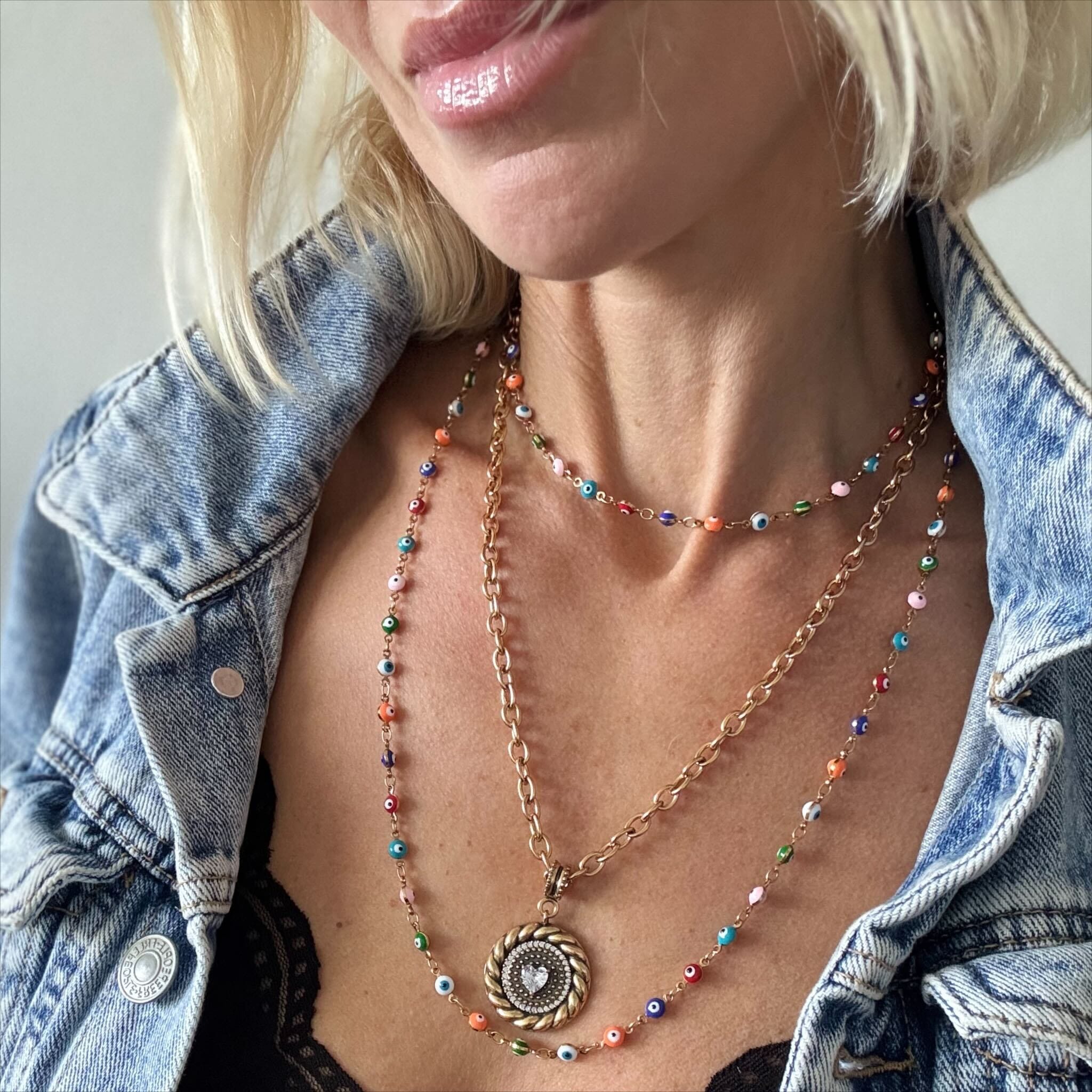 Queen Crystal Heart Adjustable Necklace