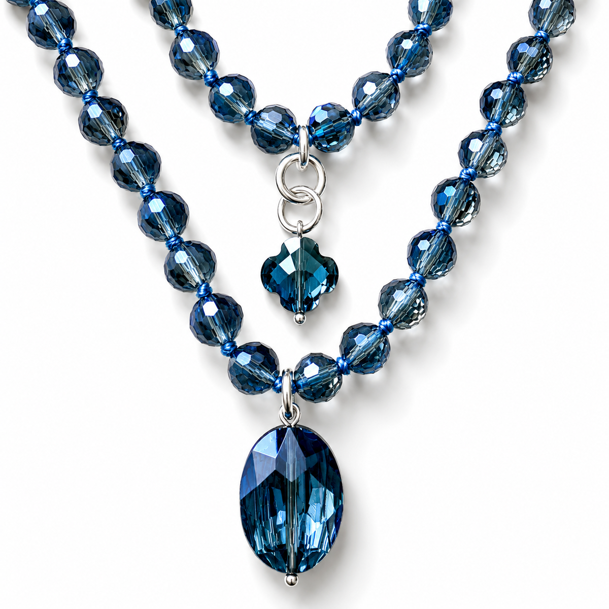 Crystal Disco Ball Layering Necklace