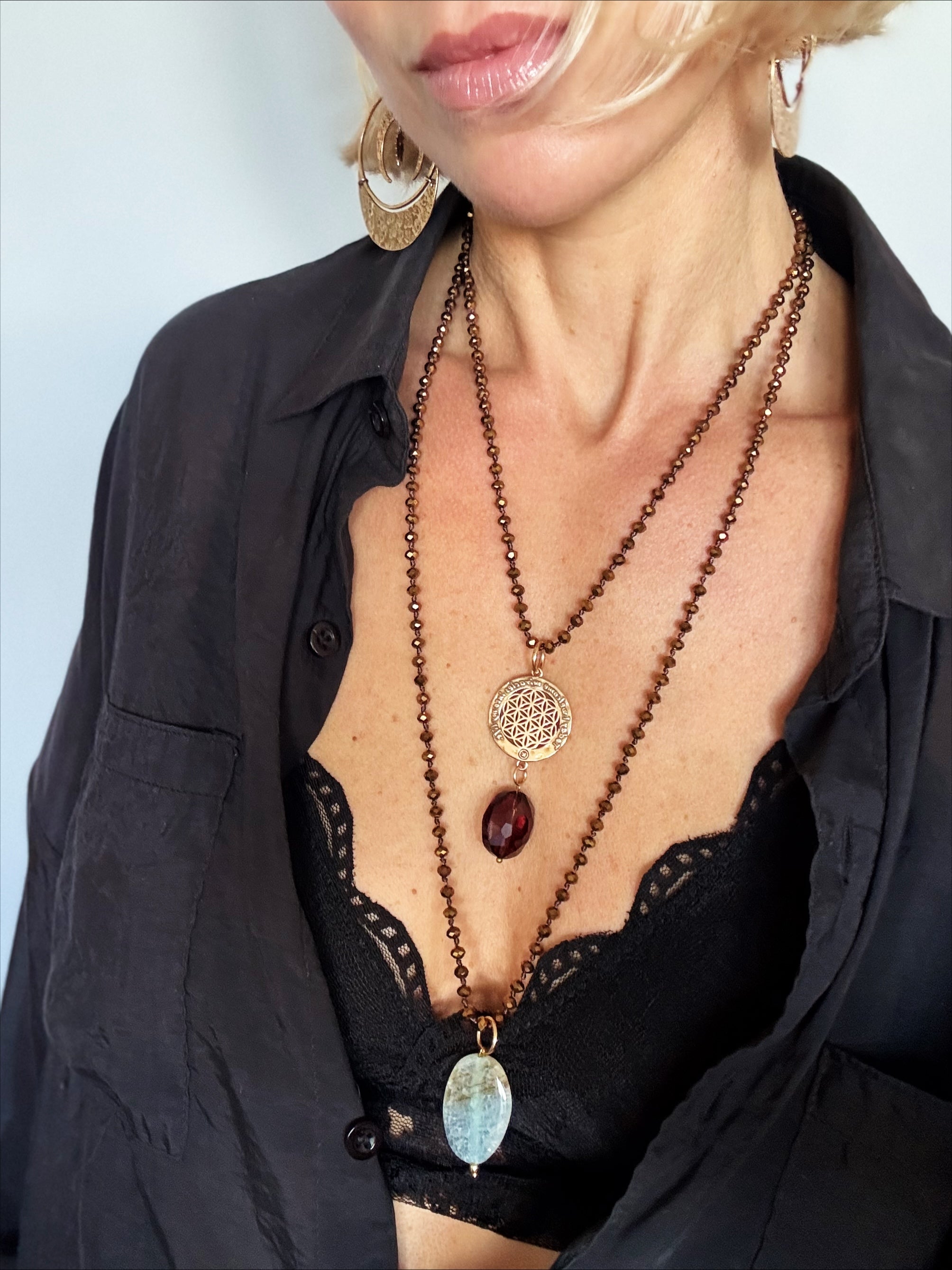 Today I Welcome Miracles Into My Life Beaded Necklace
