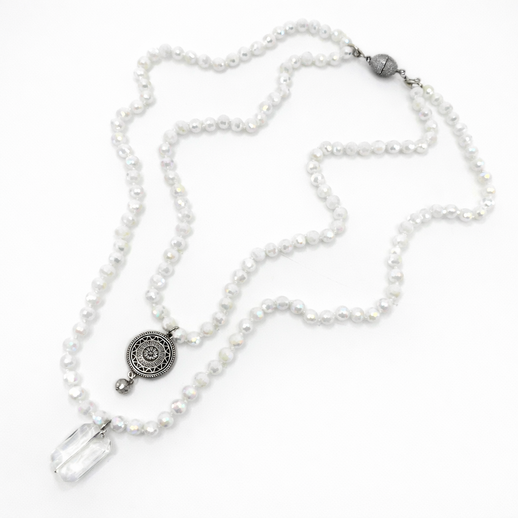 When You Focus on the Good Mandala Crystal Necklace