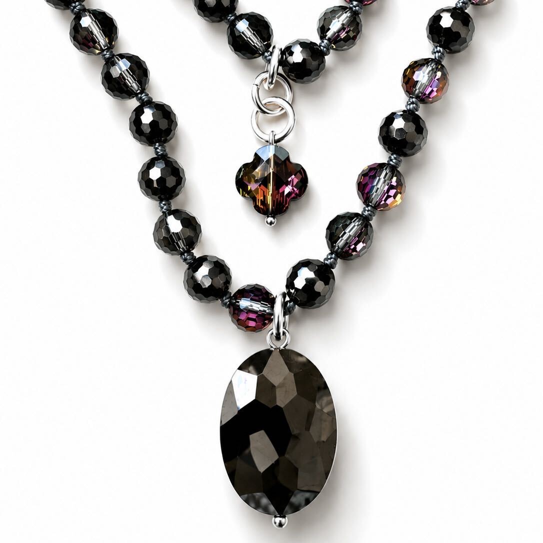 Crystal Disco Ball Layering Necklace
